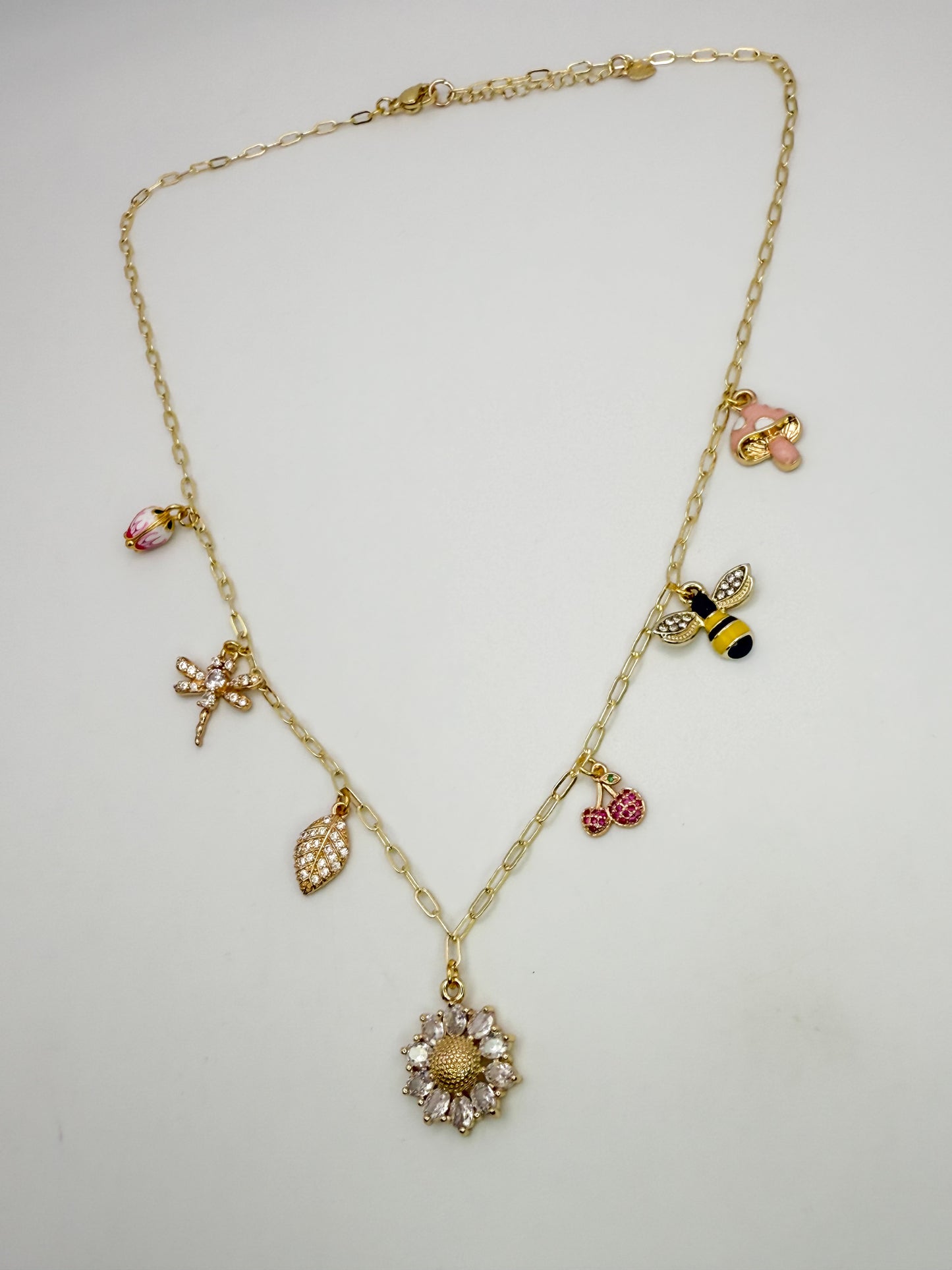 For the Love of Summer Gold Charm Necklace