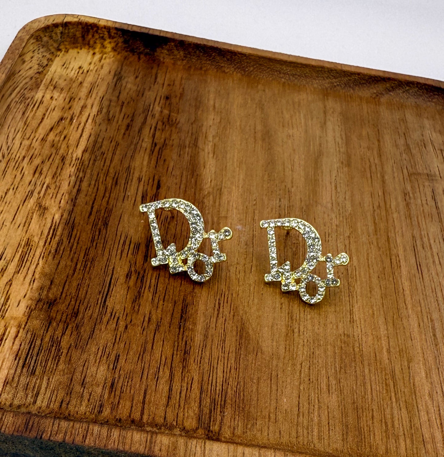 Dior Gold Stud Earrings