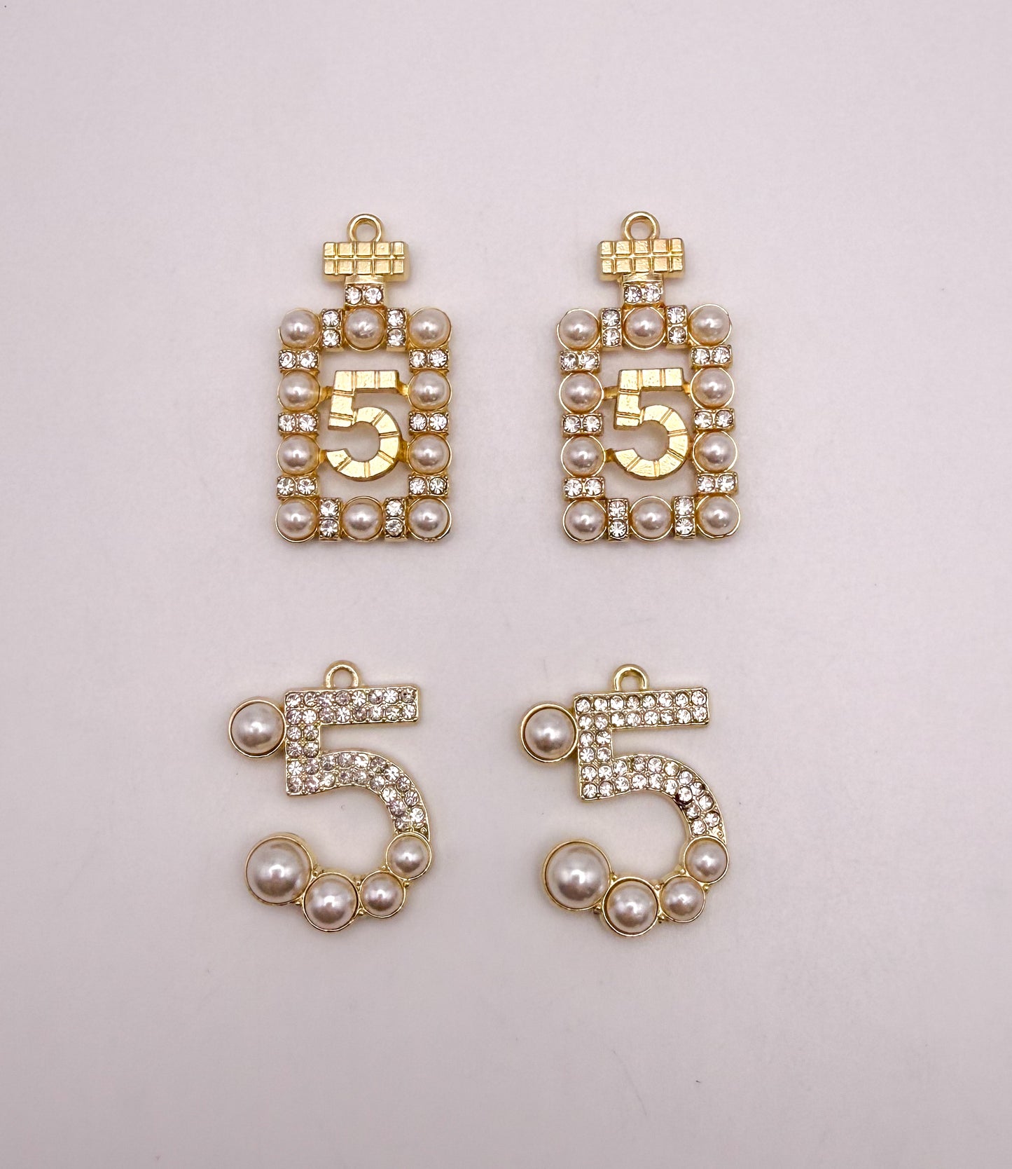 No. 5 CC Inspired Gold Metal Charms