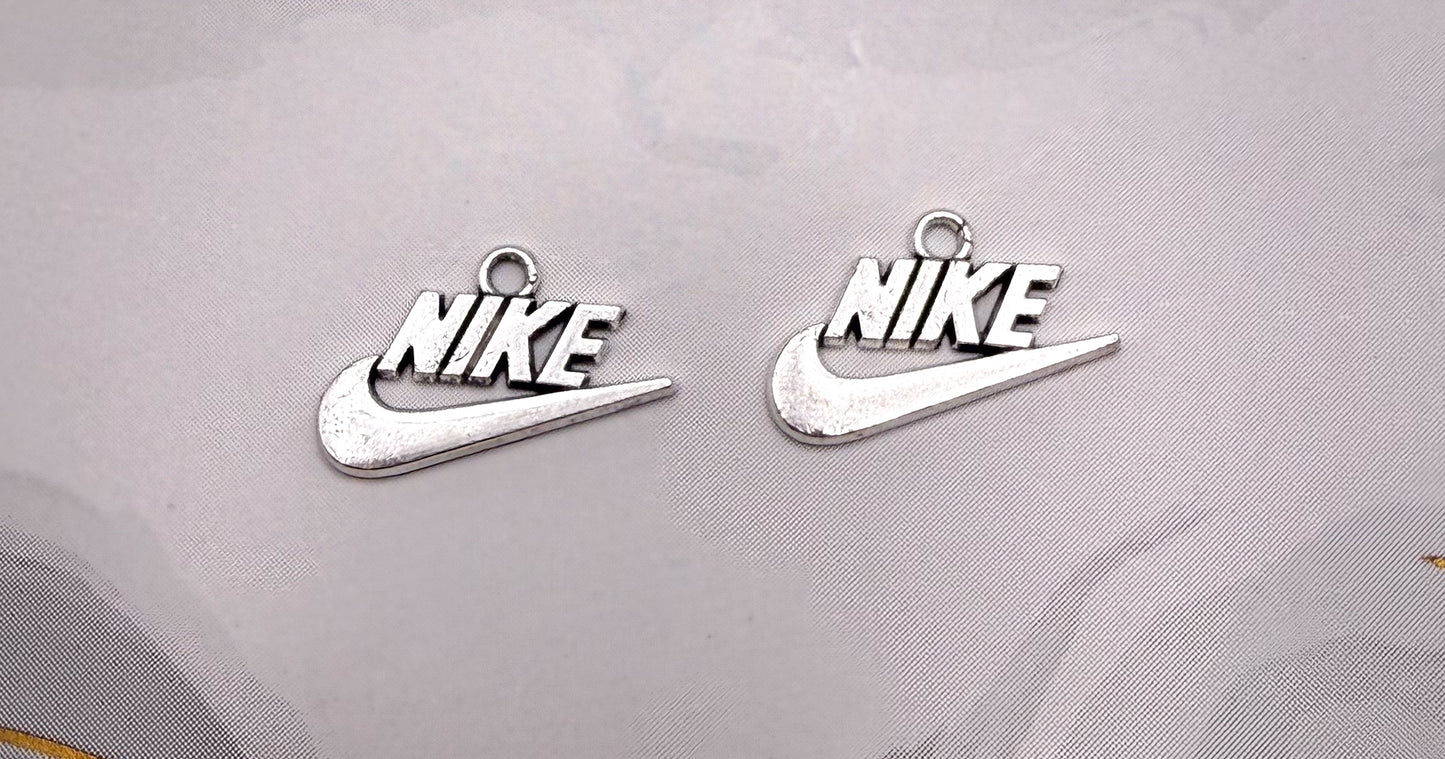 NEW Silver Nike DIY Metal Charms