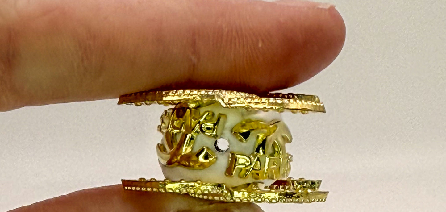 Gold CC Designer DIY Fancy Pen Beads