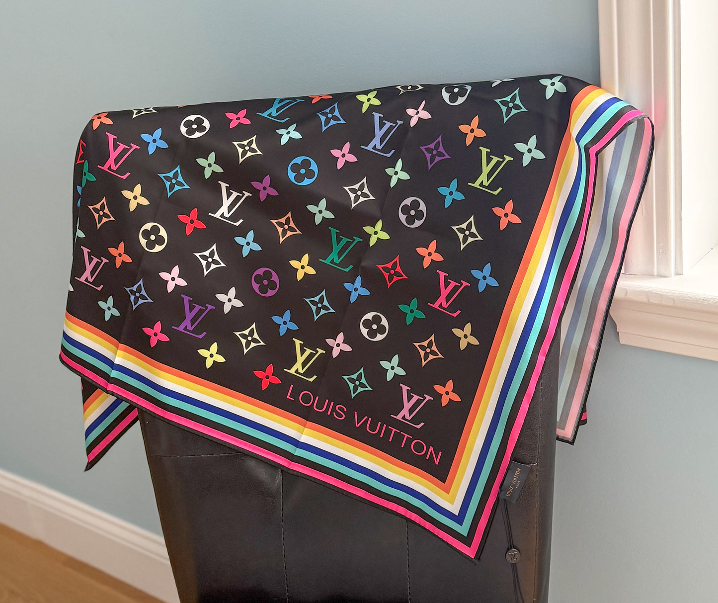 Designer LV & CC Silk Scarf Shawl Tapestry