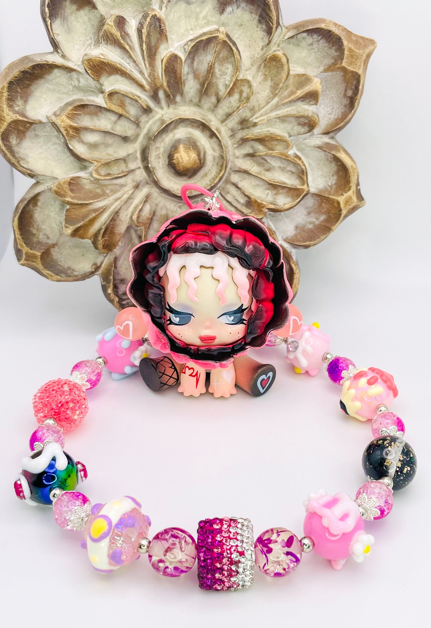 Pop Mart’s Skull Panda Luxury Charm Key Chain, Handbag Decor Strap