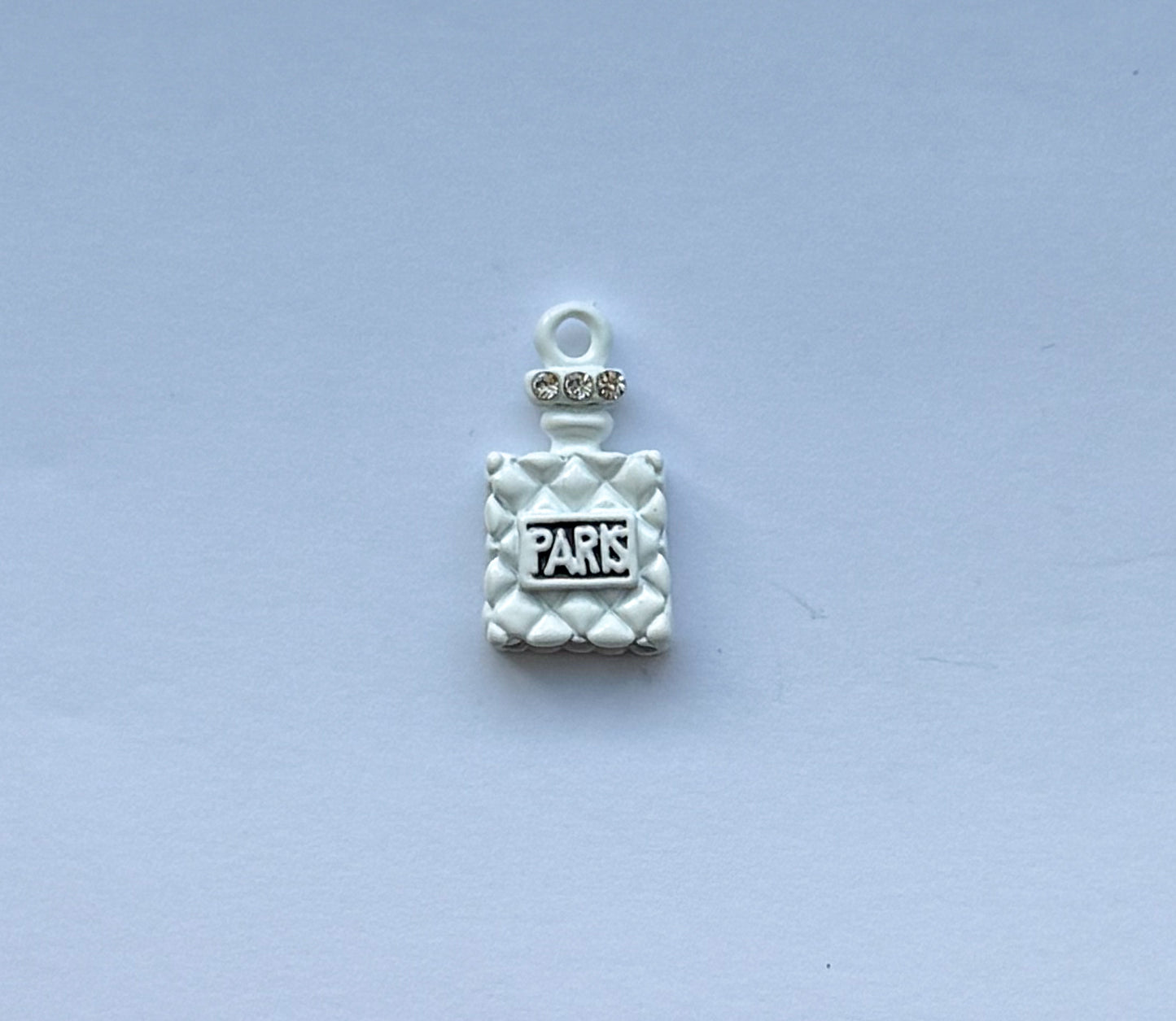 Black & White Paris Perfume Bottle DIY Metal Charms
