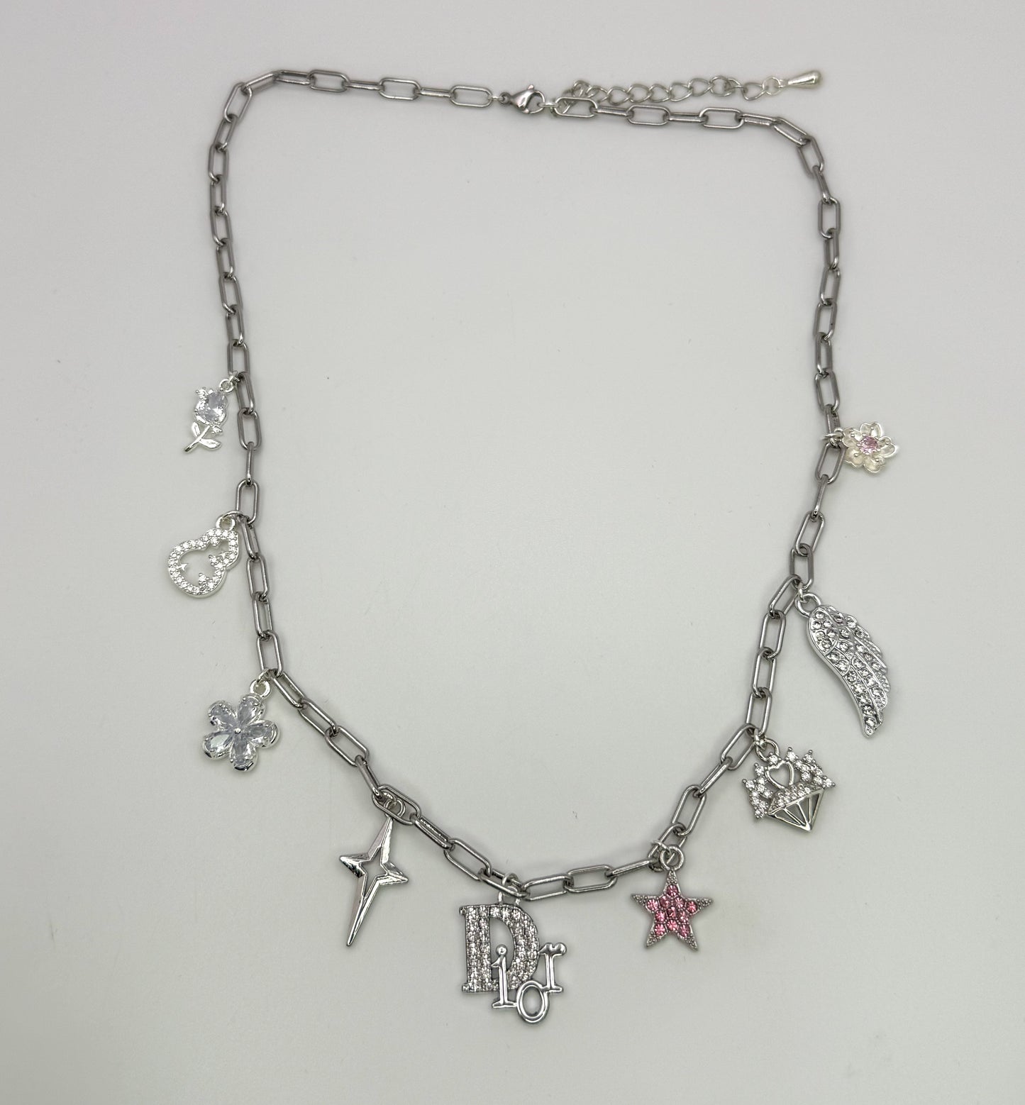 Dior Silver Charm Necklace