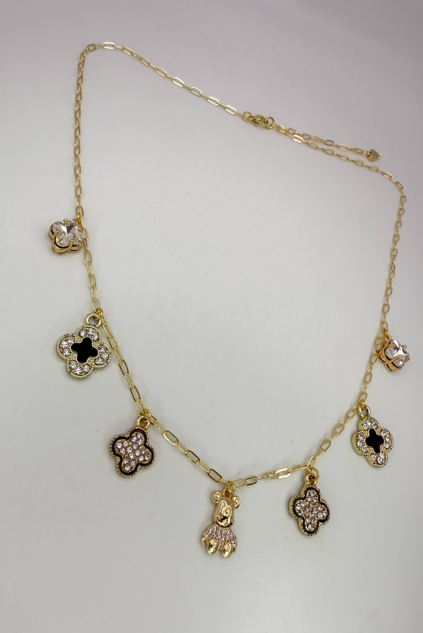 LV Inspired Gold Charm Necklaces