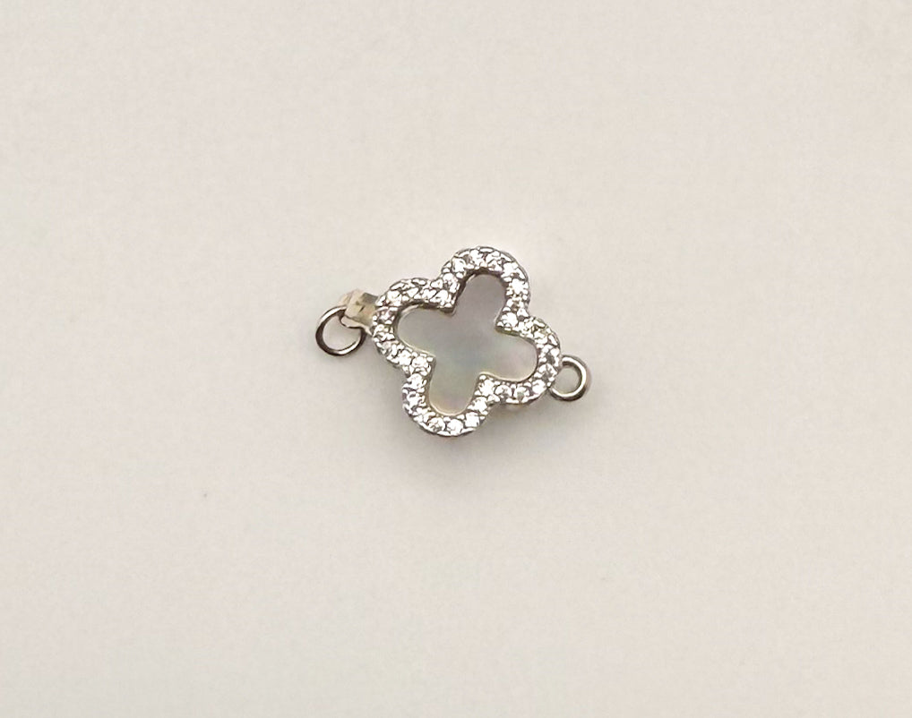 Mother of Pearl Clover Closure Clasp For Jewelry Making