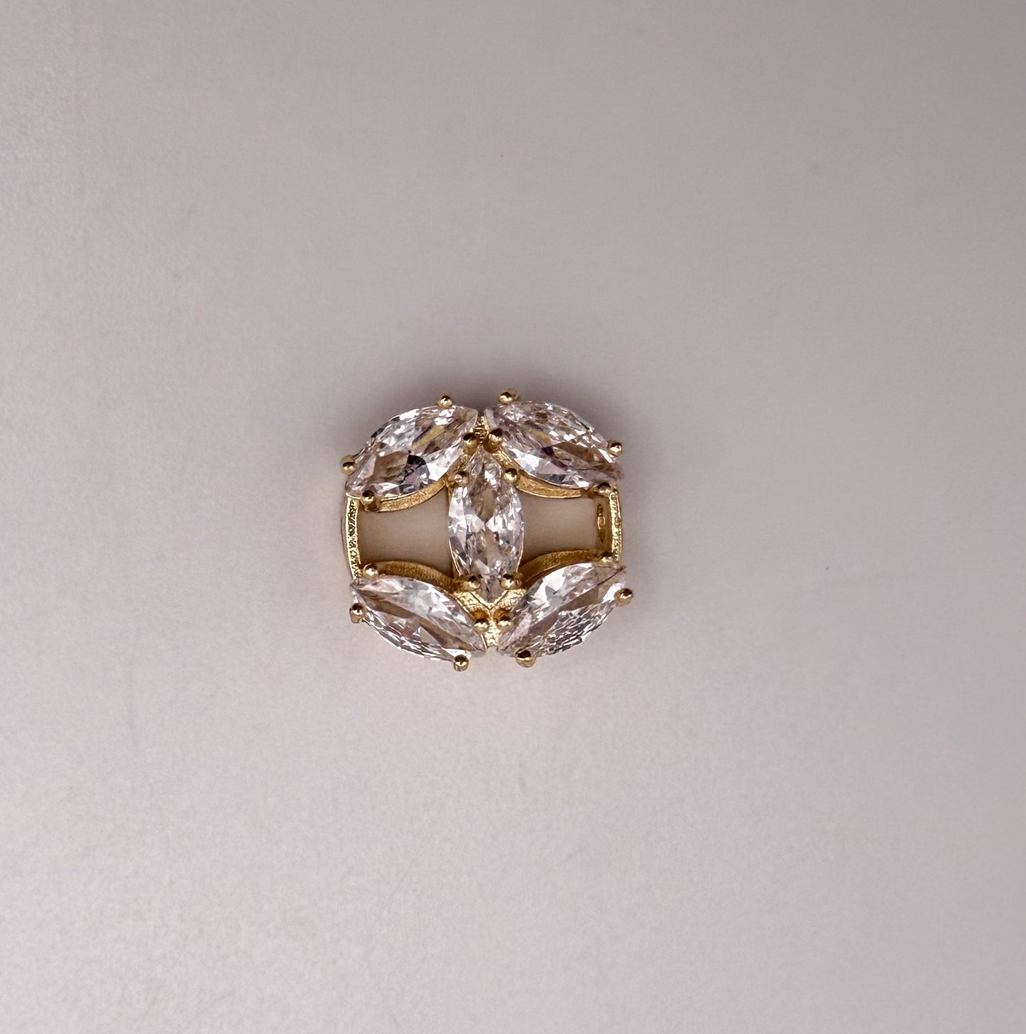 Big CC Rhinestone Gold or Silver Spacer Metal Charm Bead for DIY Jewelry Making