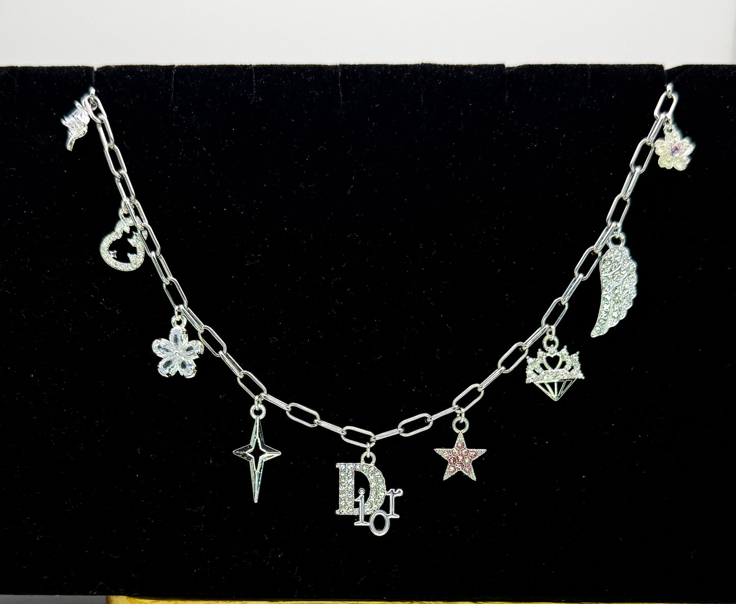 Dior Silver Charm Necklace