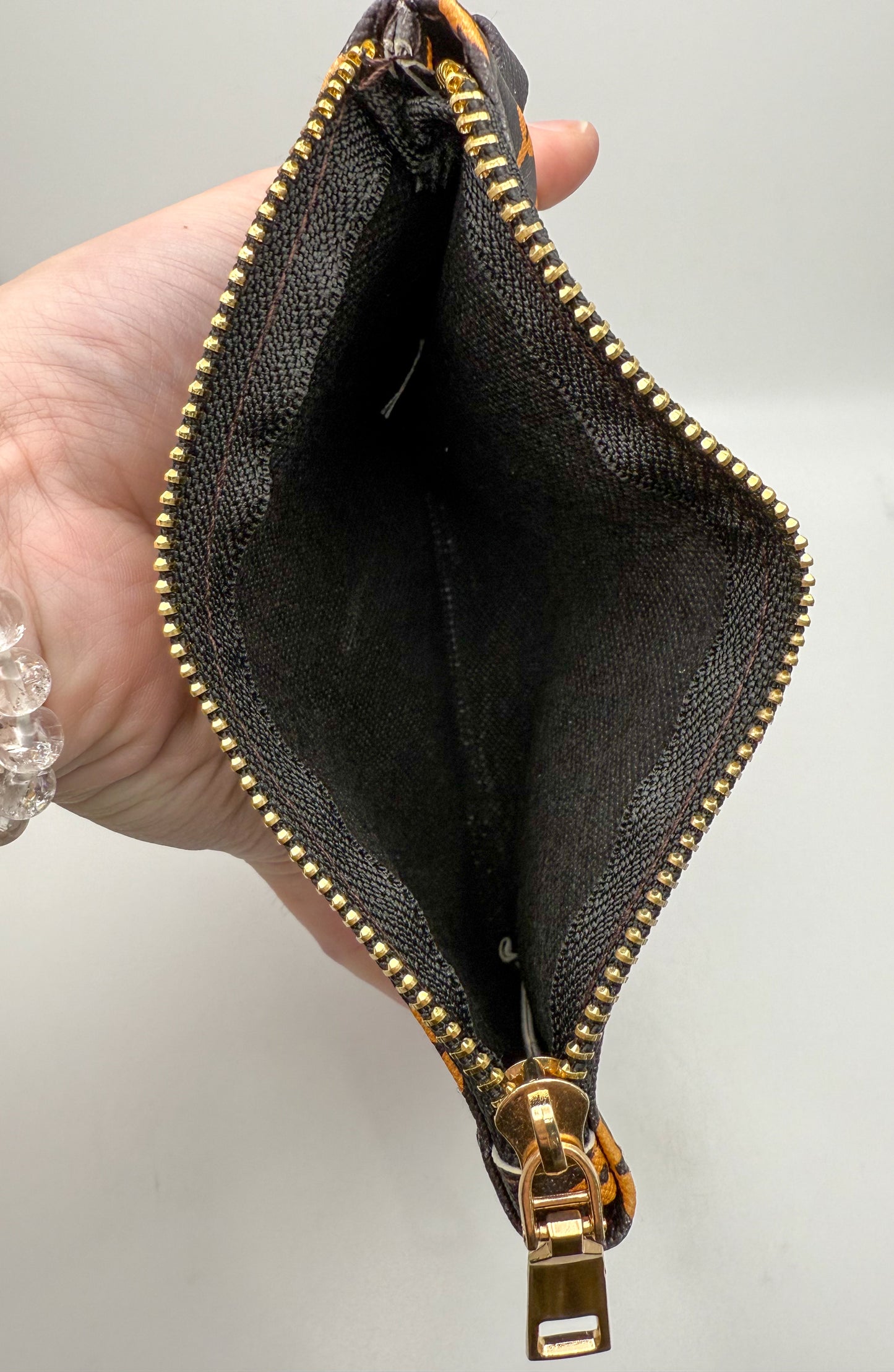 LV Brown & Tan Keychain Wallet Accessory