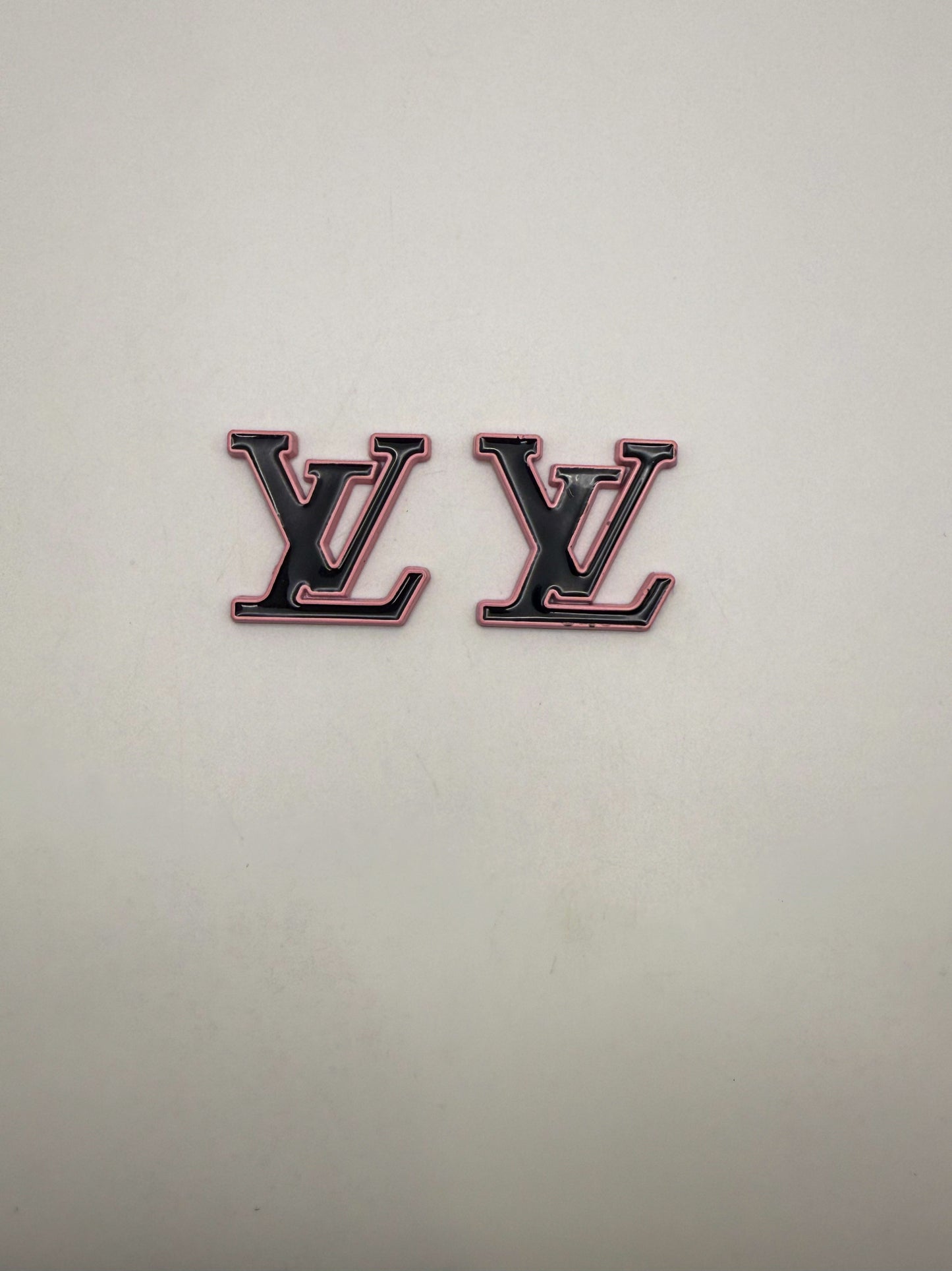 Pink & Black LV Metal DIY Charms