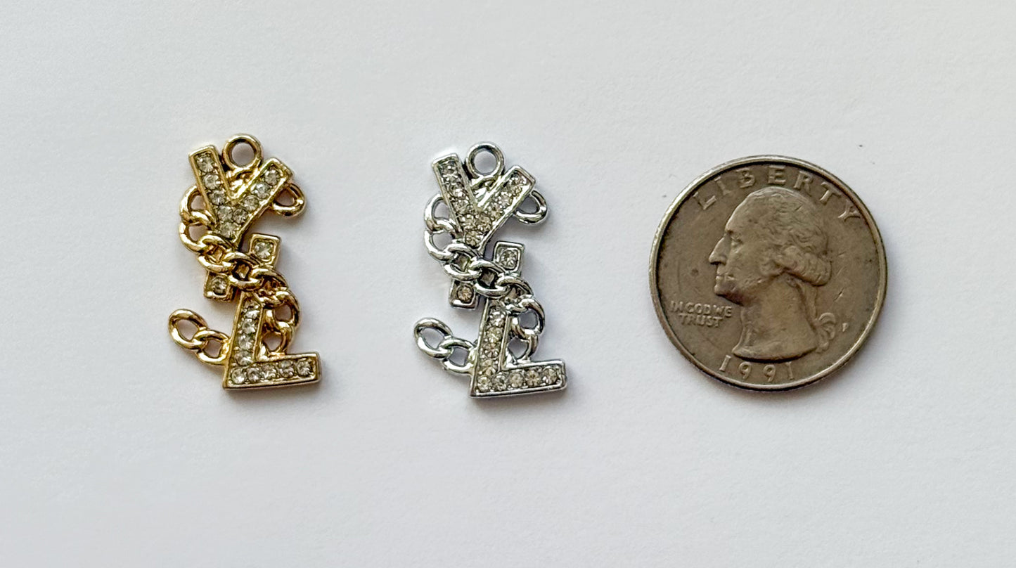 YSL Designer Gold or Silver DIY Charms
