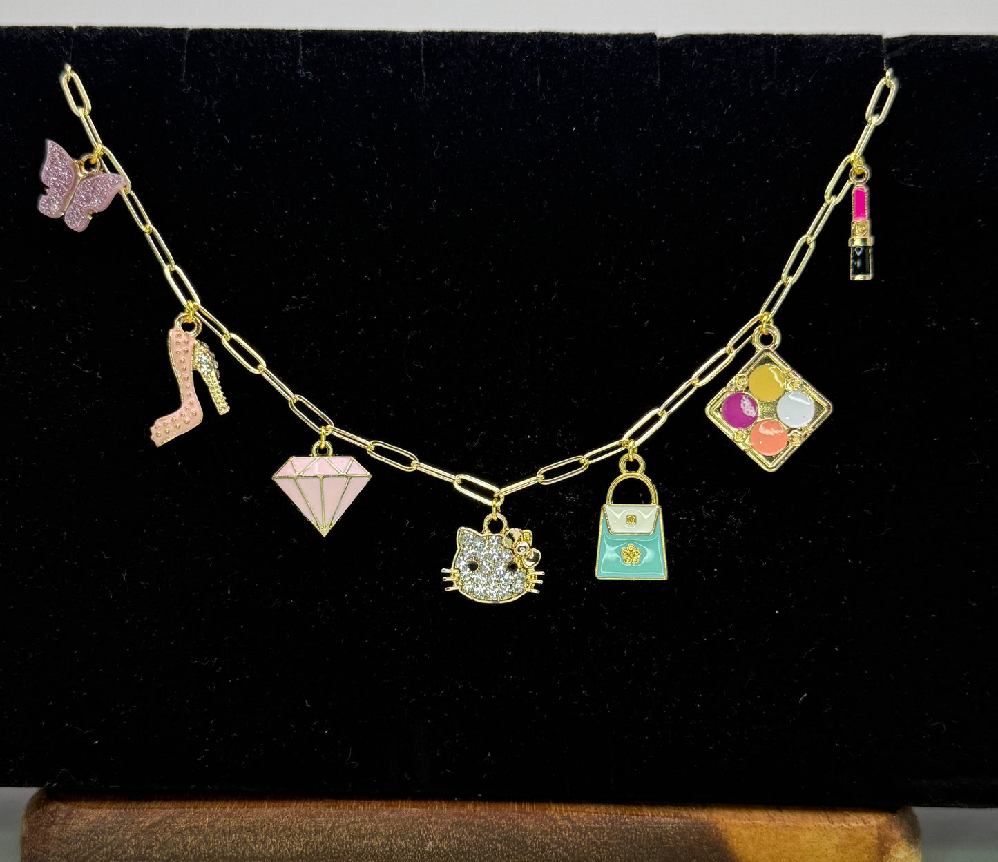 Miss Diva Gold Charm Necklace
