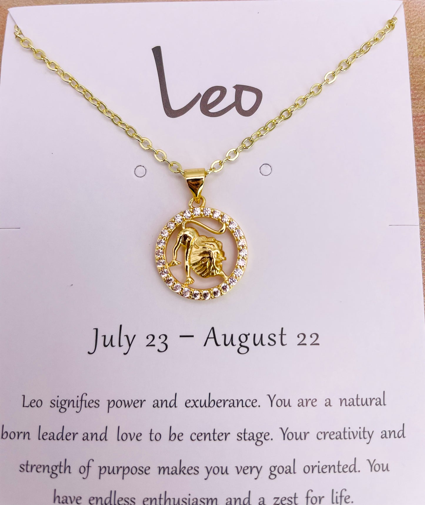 Zodiac Sign Bling Necklaces- S925 Sterling Silver or 14k Gold Overlay