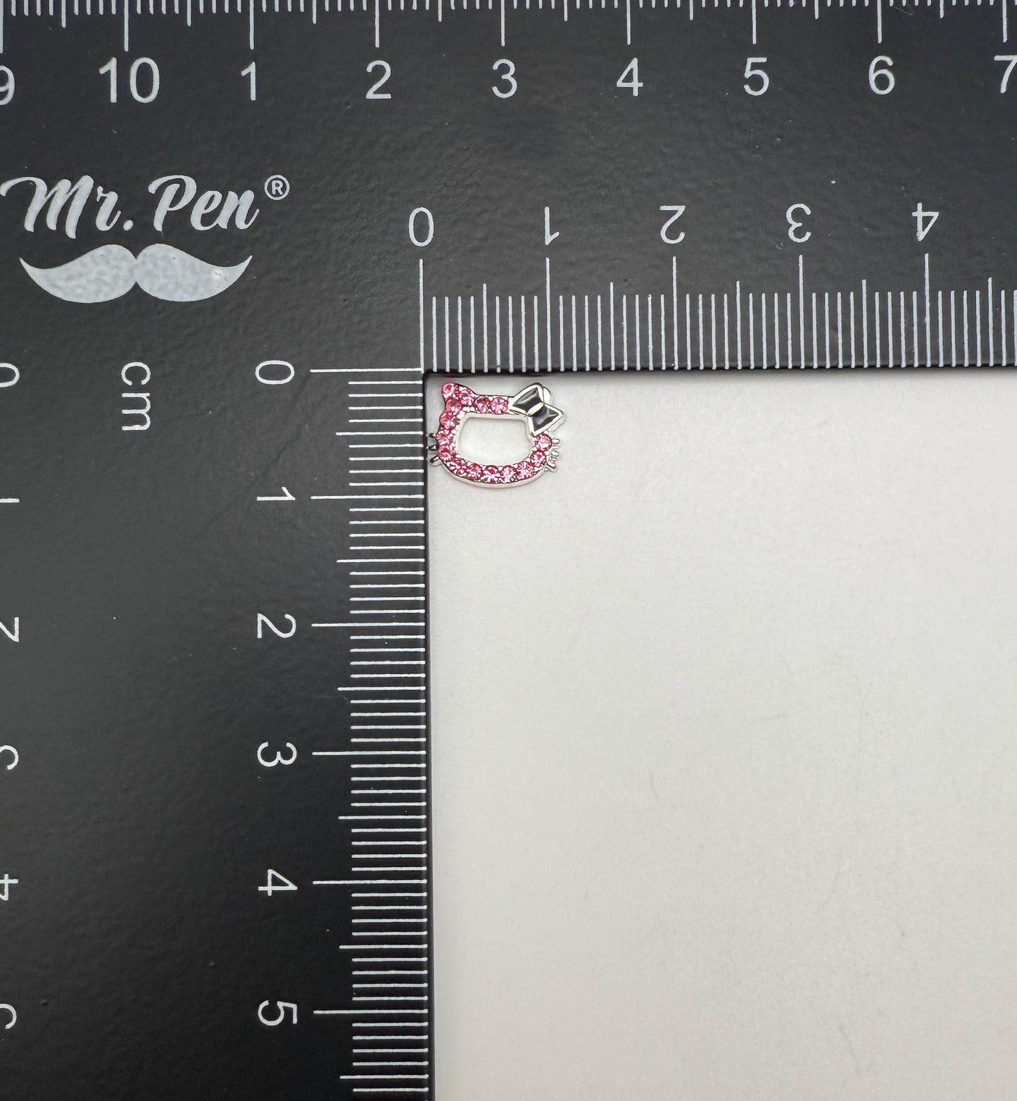 Pink Zircon HK Head DIY Metal Nail Charms