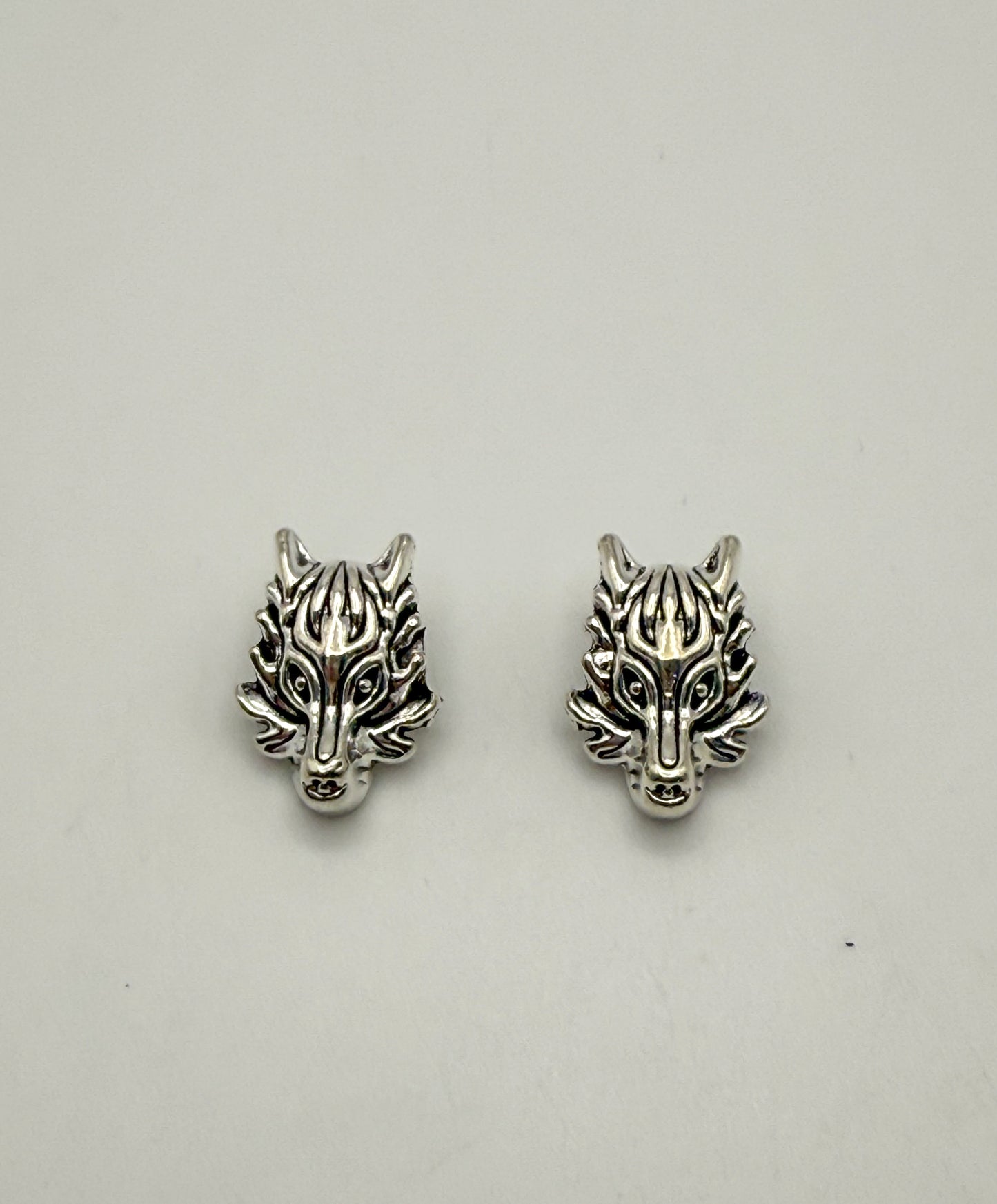 Wolf Head Gold & Silver Spacer Charm Beads