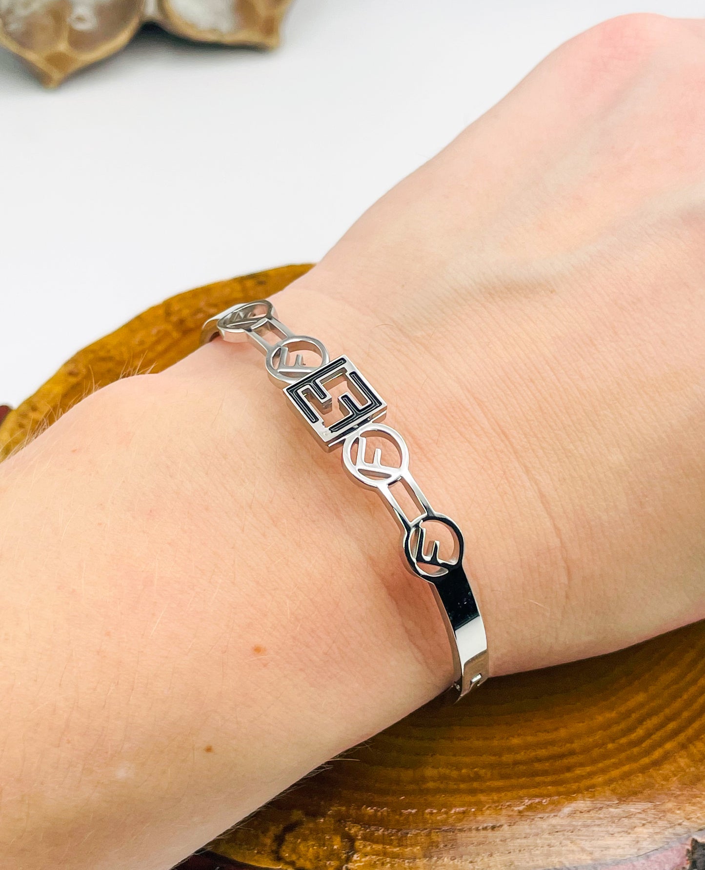 Fenty Designer Stainless Steel Bangle Bracelet