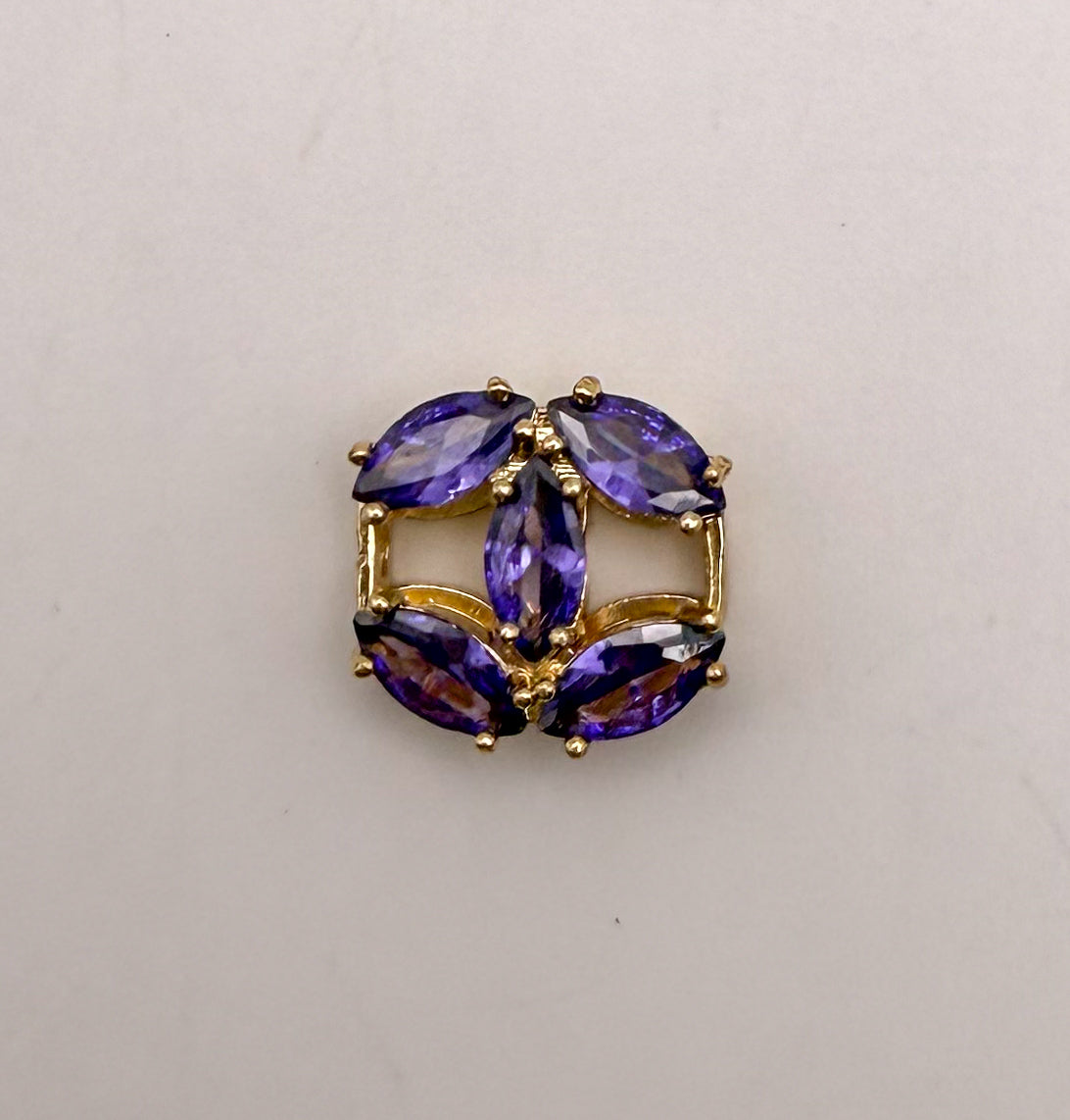 Big CC Rhinestone Gold or Silver Spacer Metal Charm Bead for DIY Jewelry Making