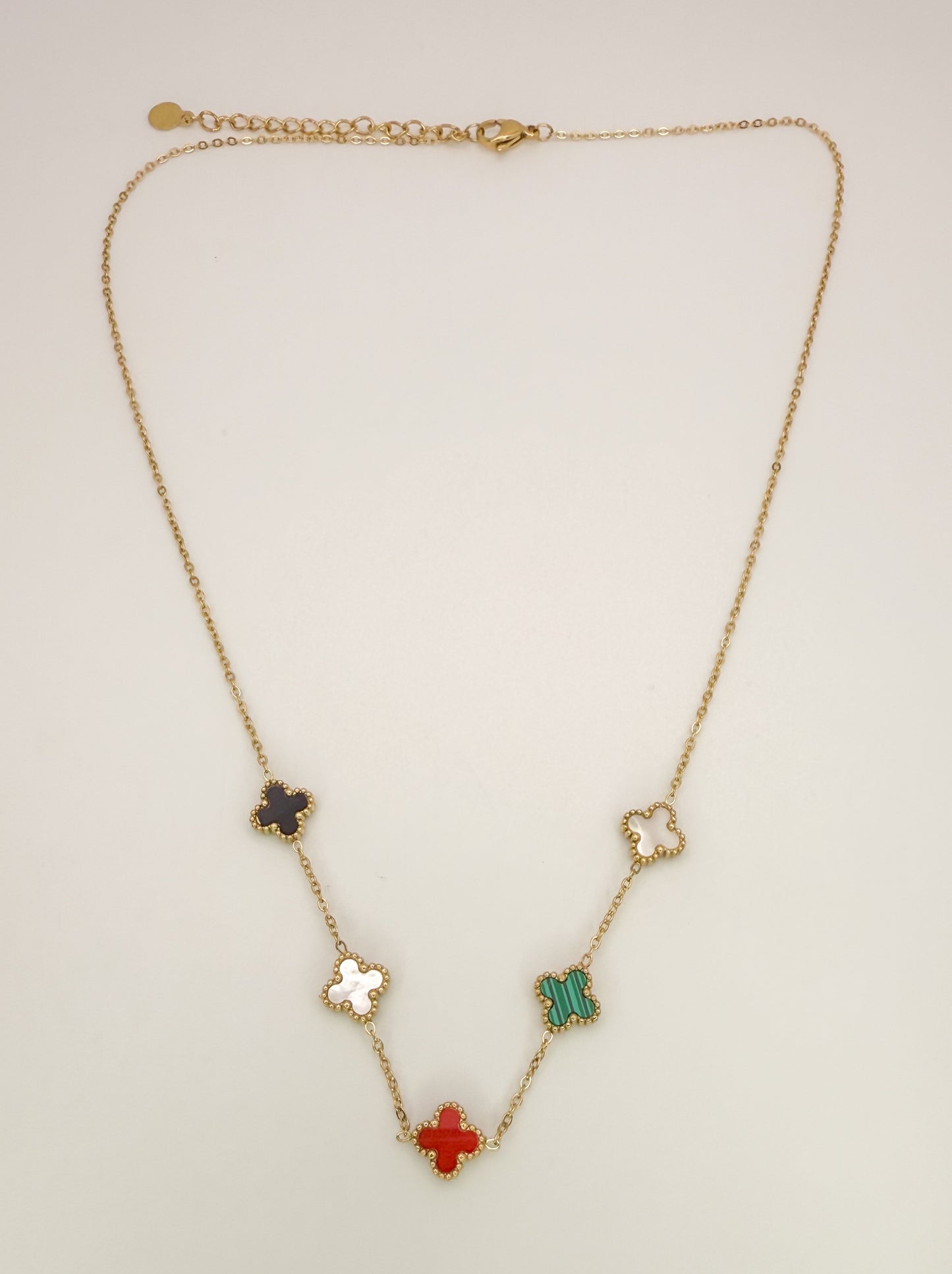 LV Multi Clover Gold Stainless Steel Adjustable Necklace