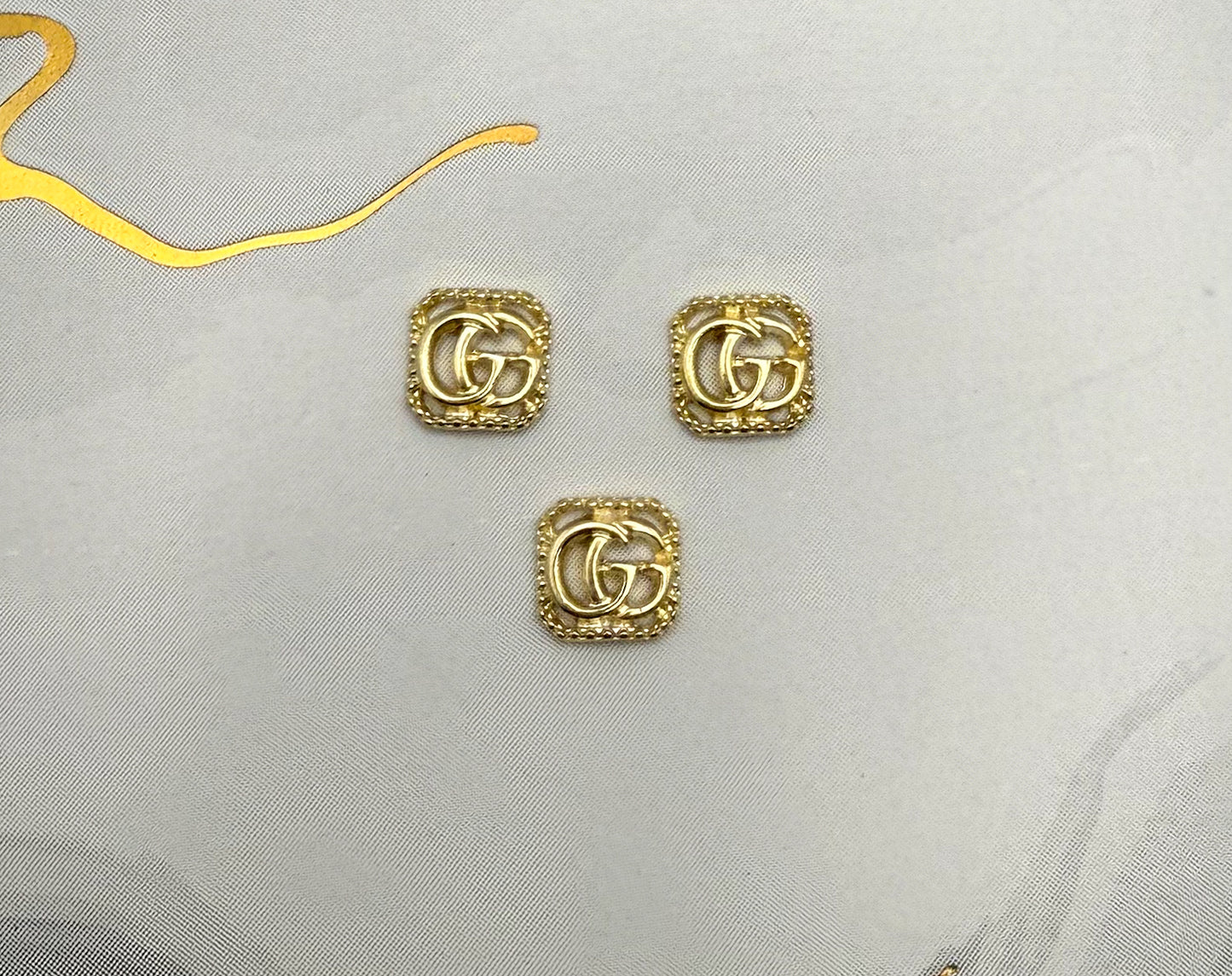 Gold Designer Mini Metal DIY Nail Charm