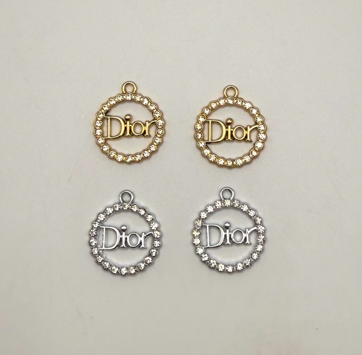 Round Dior Gold and Silver DIY Charms