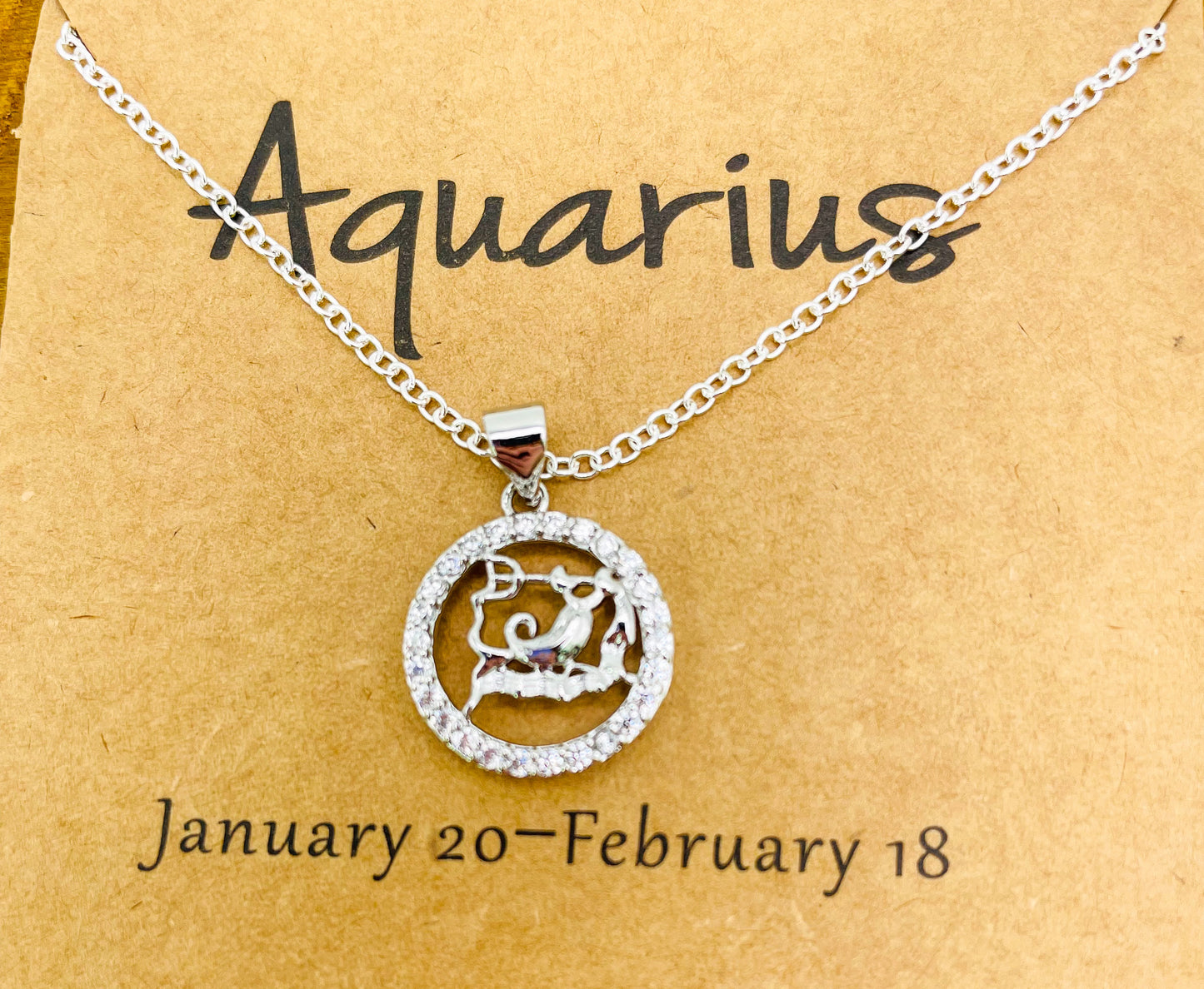Zodiac Sign Bling Necklaces- S925 Sterling Silver or 14k Gold Overlay