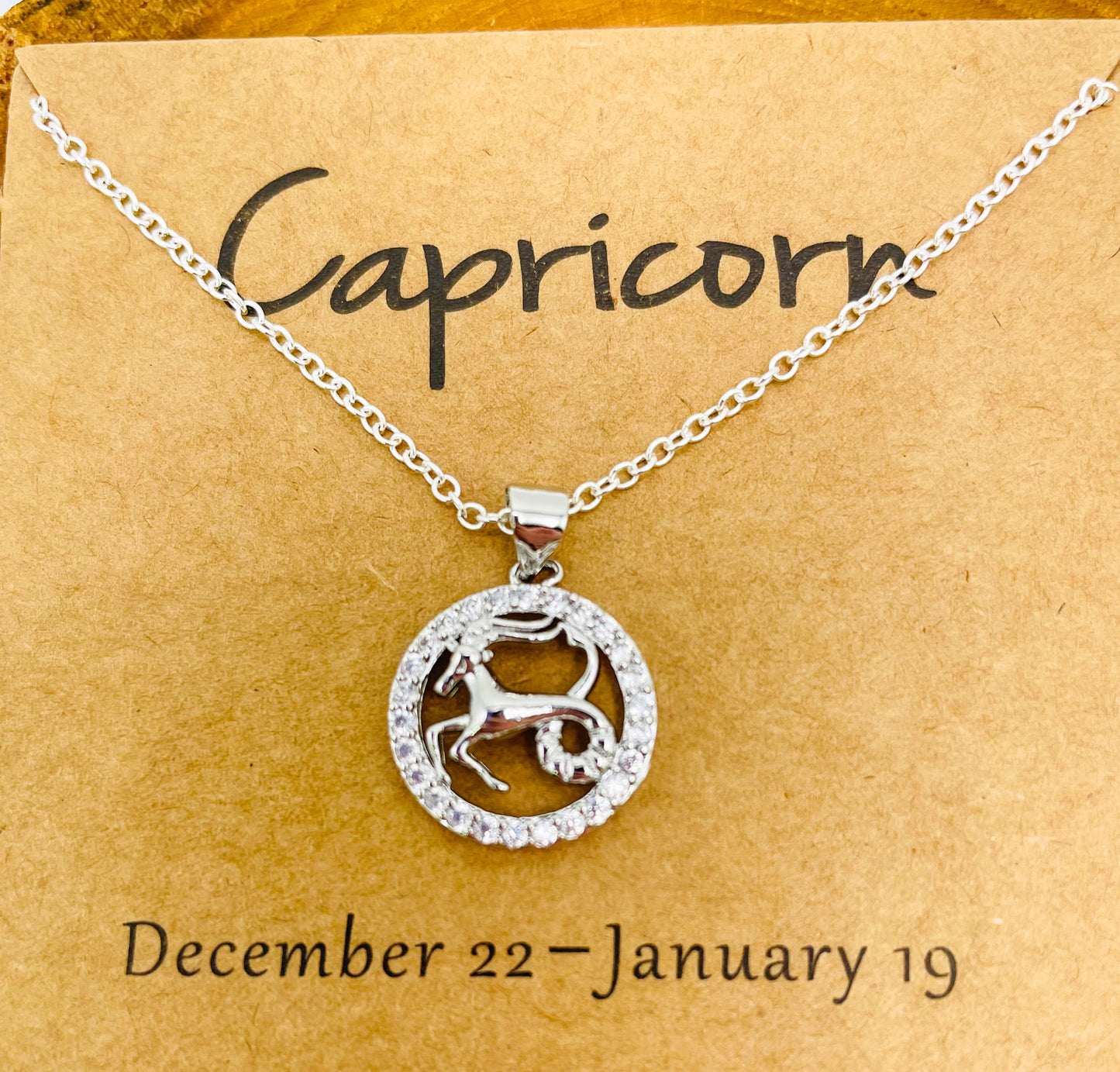 Zodiac Sign Bling Necklaces- S925 Sterling Silver or 14k Gold Overlay