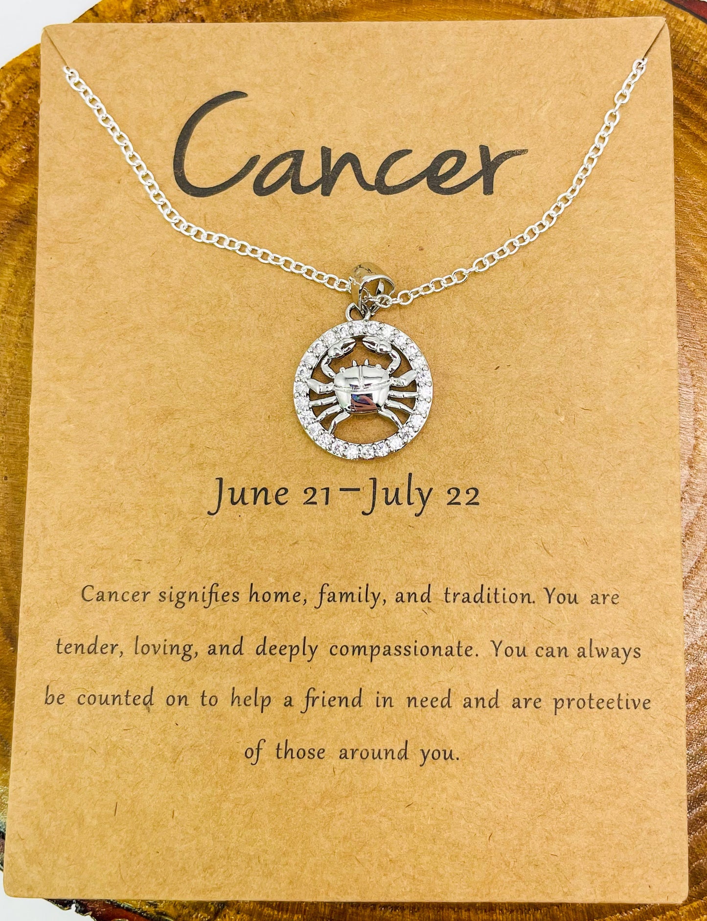 Zodiac Sign Bling Necklaces- S925 Sterling Silver or 14k Gold Overlay