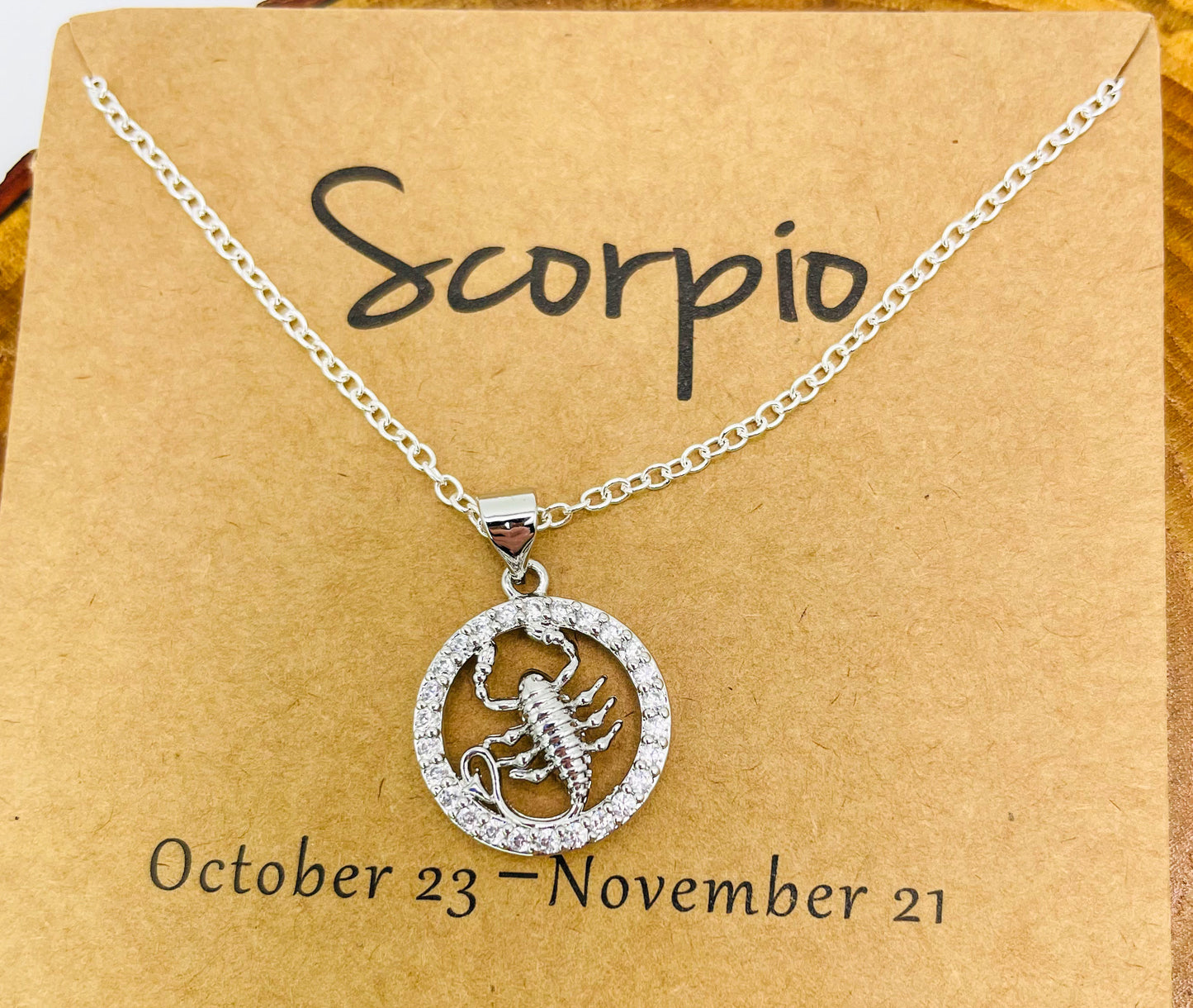 Zodiac Sign Bling Necklaces- S925 Sterling Silver or 14k Gold Overlay