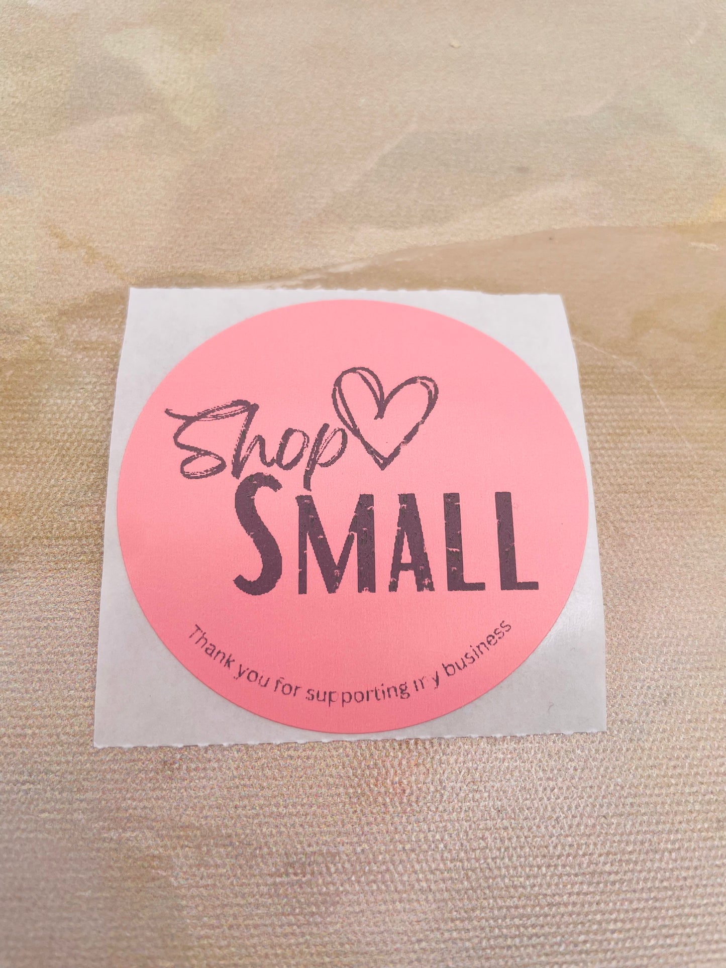 Shop Small Packaging Stickers