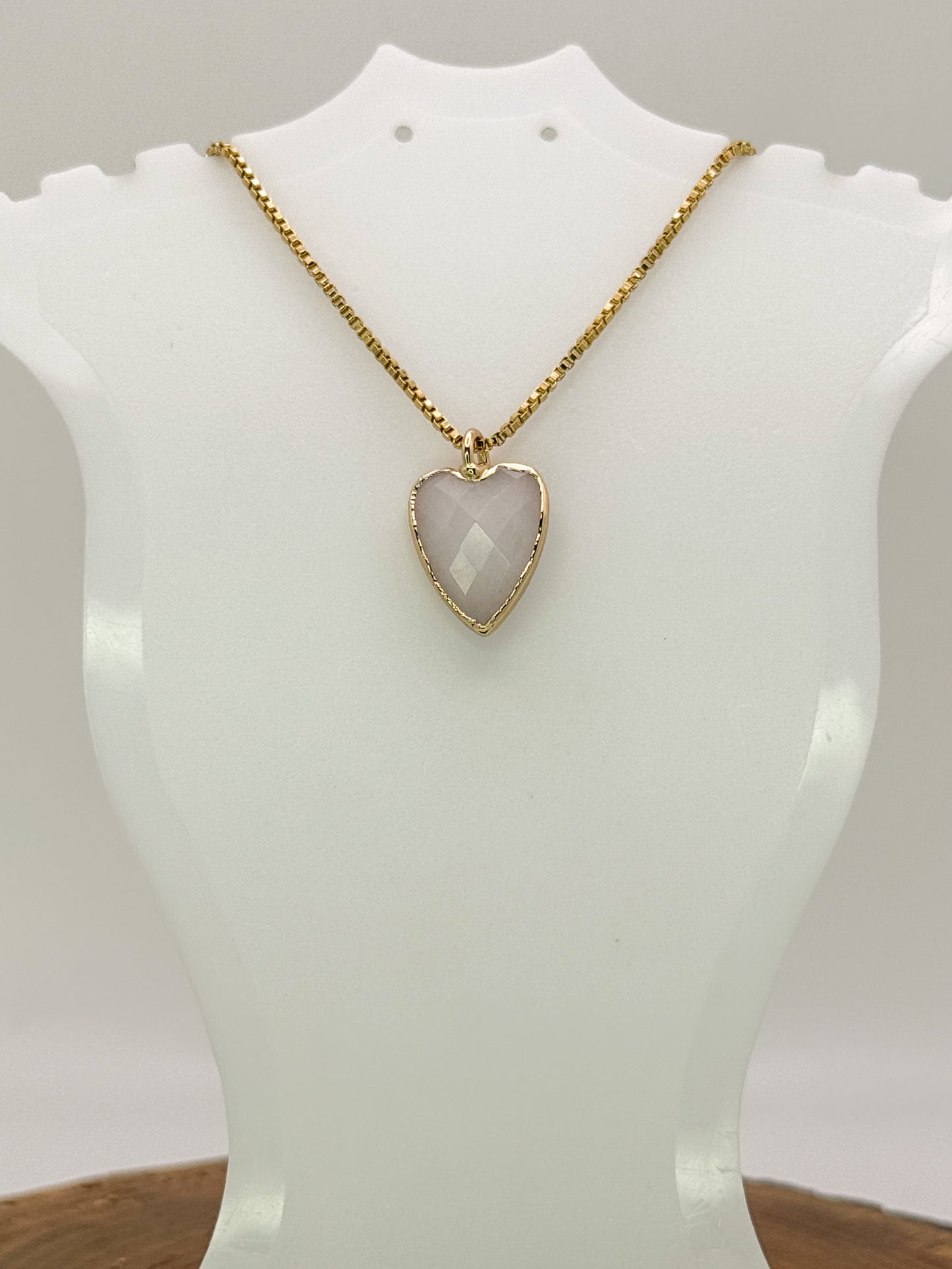 Arrow Head Heart Pendant Gold Stainless Steel Necklace