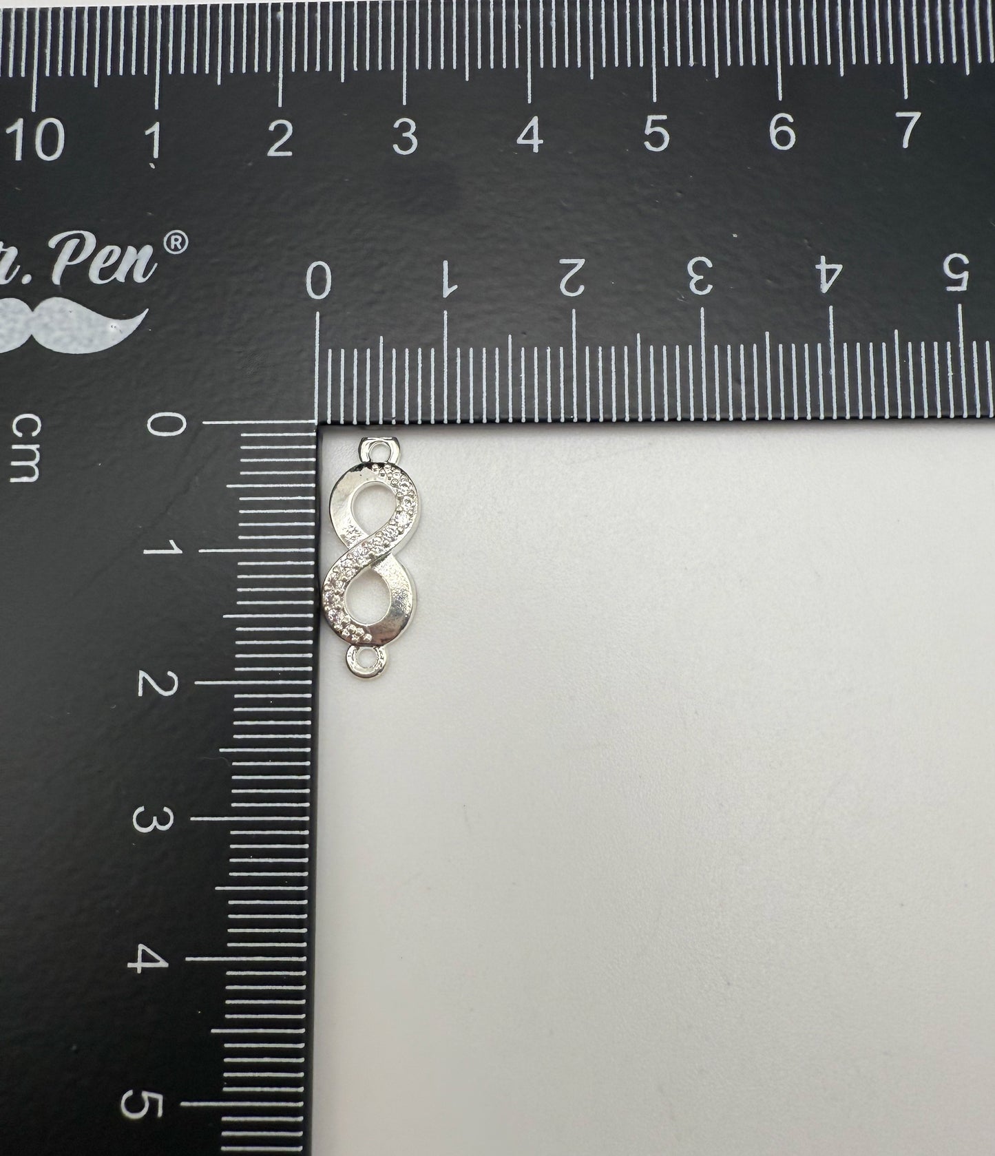 Mini Silver Infinity Connector Charms