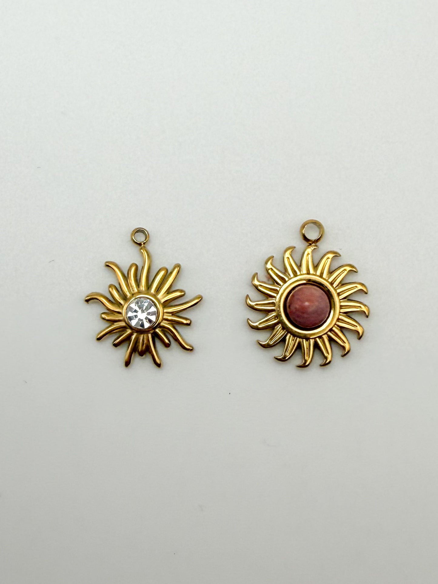 Stainless Steel Gold Mini Sun Charms