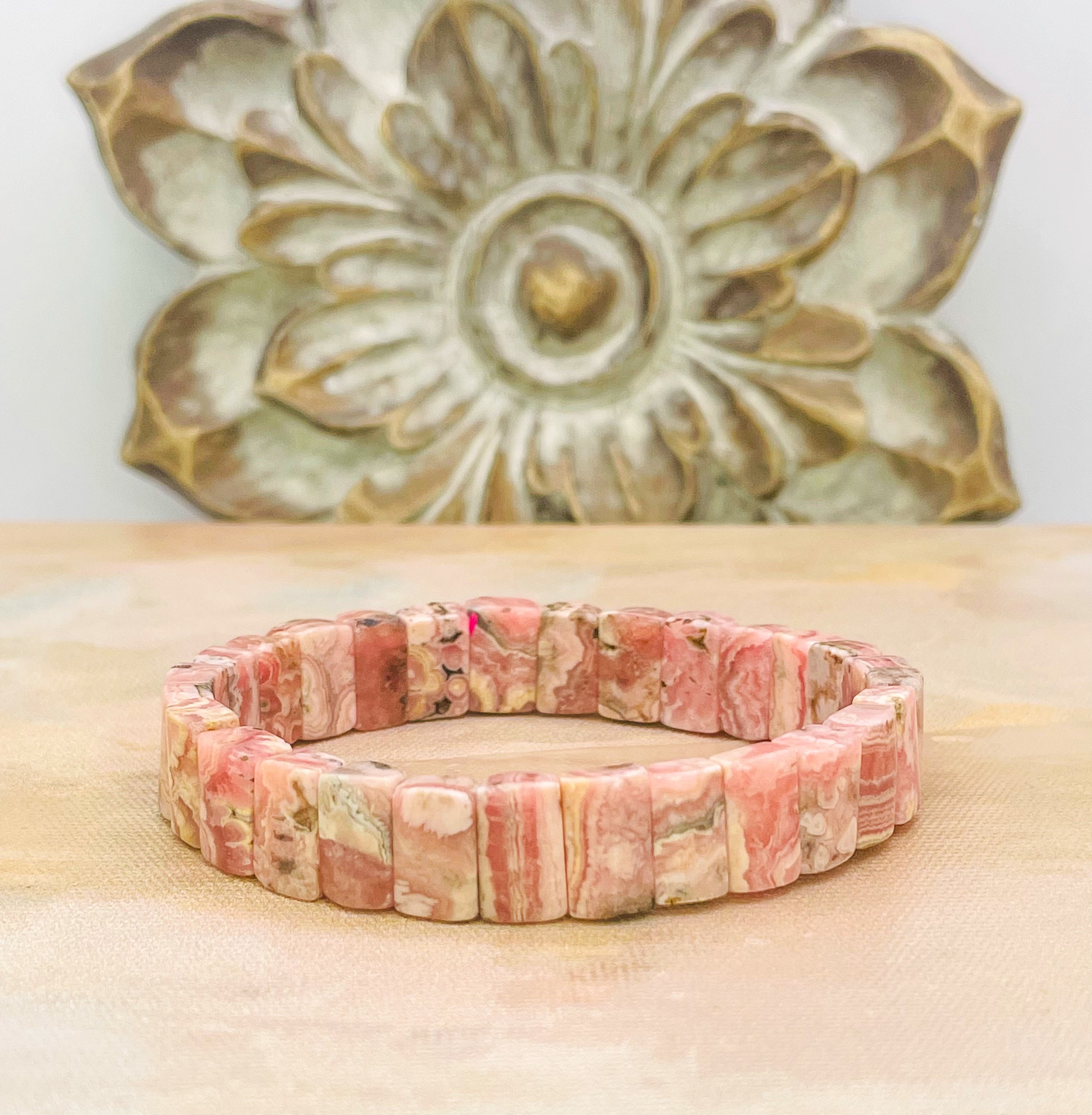 Natural Rhodochrosite Bangle Crystal Bracelet – Casey's Hand-Crafted  Creations