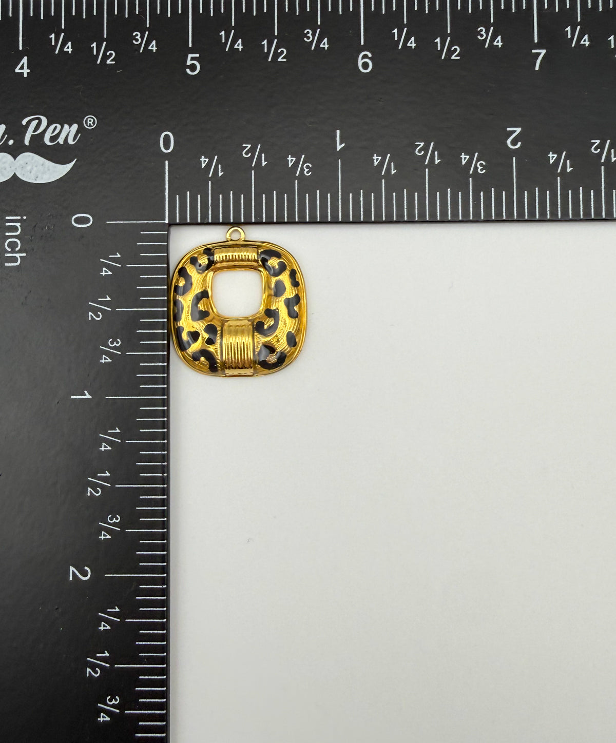 Gold Stainless Steel Leopard Print Shaped Charm Pendants DIY