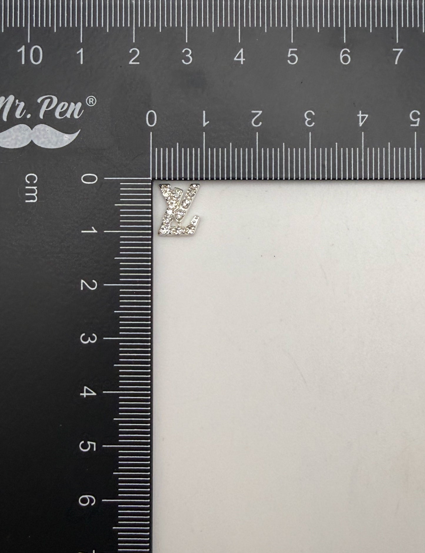 Mini Bling Silver & Gold Flat Back LV & CC Designer DIY Nail Charms