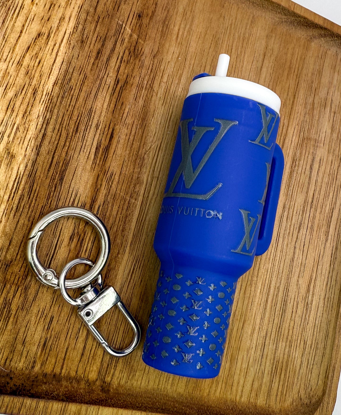 Designer Lipstick Holder Tumbler Cup Key Chain- LV, CC