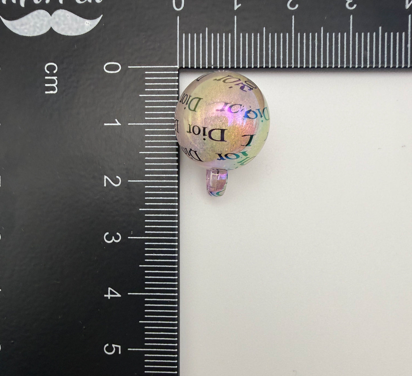 Sparkling Acrylic Dior Designer DIY Bead Charms