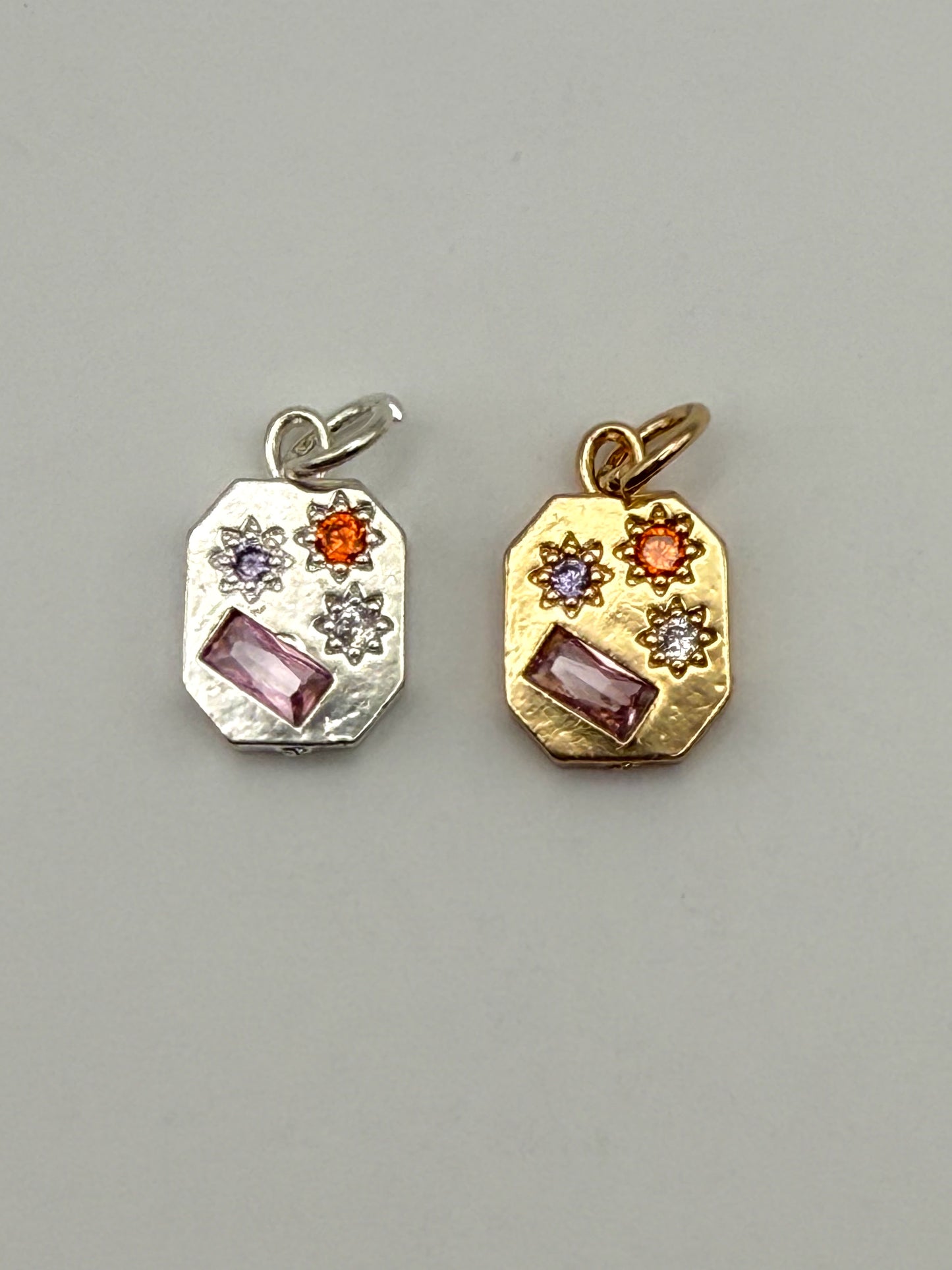 Colorful Mixed Zircon Charm Pendant