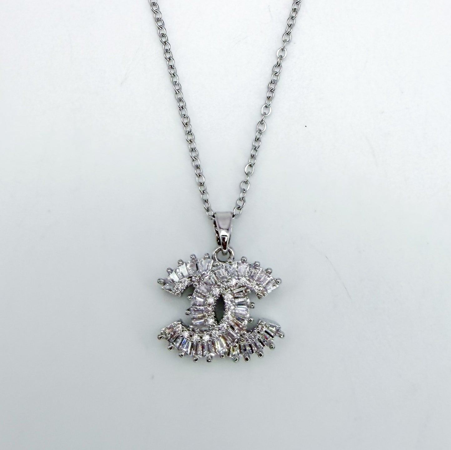 NEW CC Designer Crystal Zircon Pendant Necklace