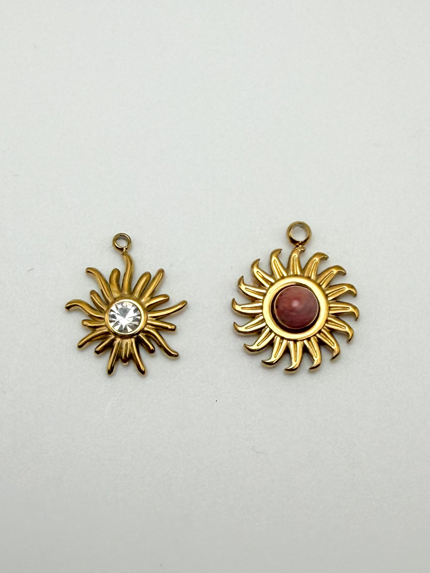 Stainless Steel Gold Mini Sun Charms