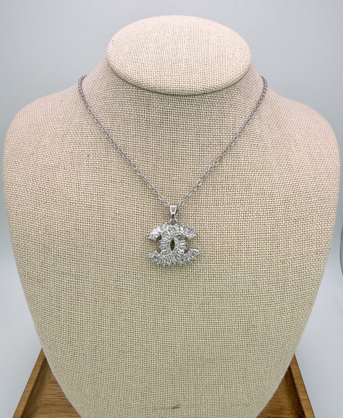 NEW CC Designer Crystal Zircon Pendant Necklace