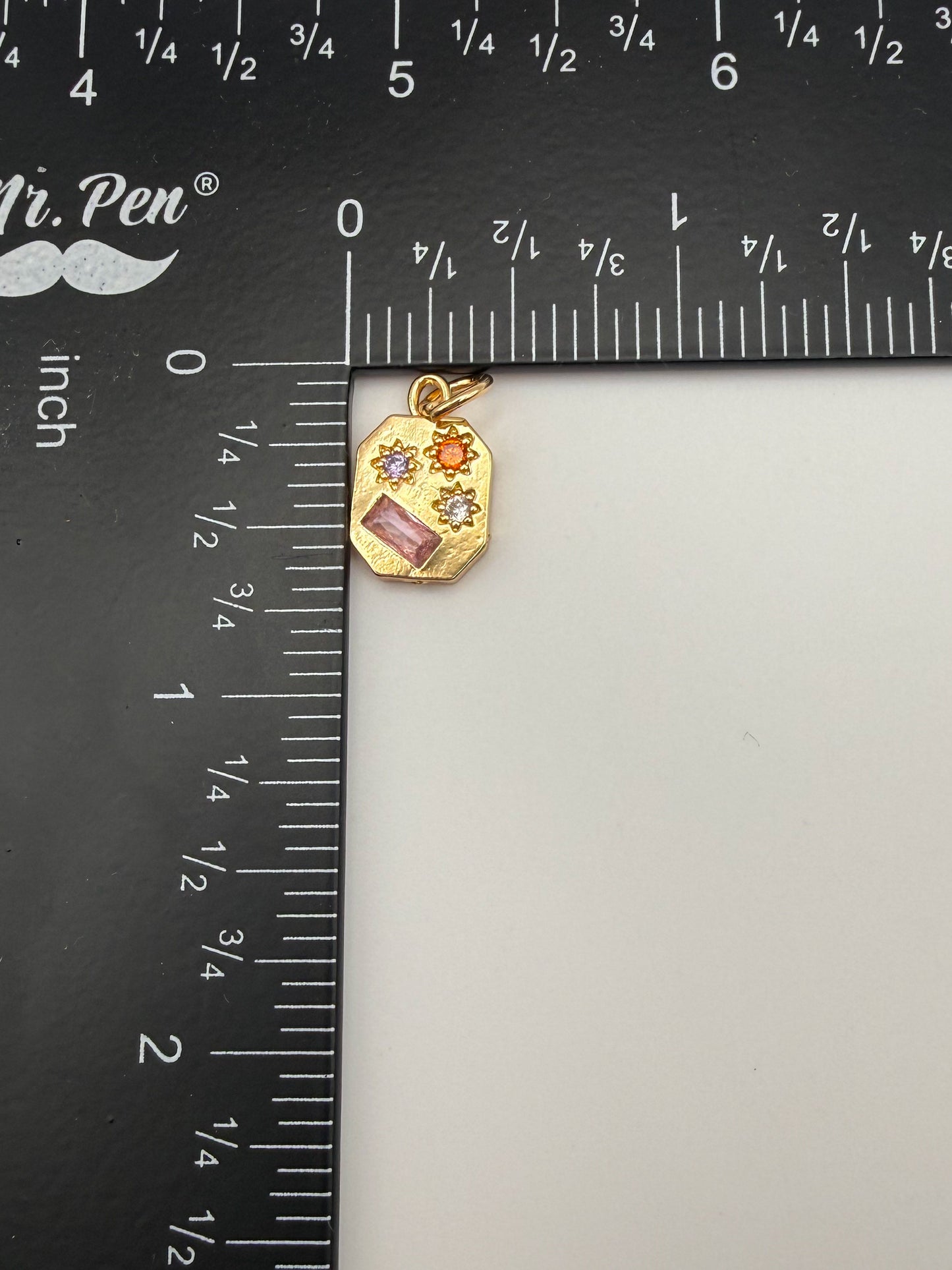 Colorful Mixed Zircon Charm Pendant