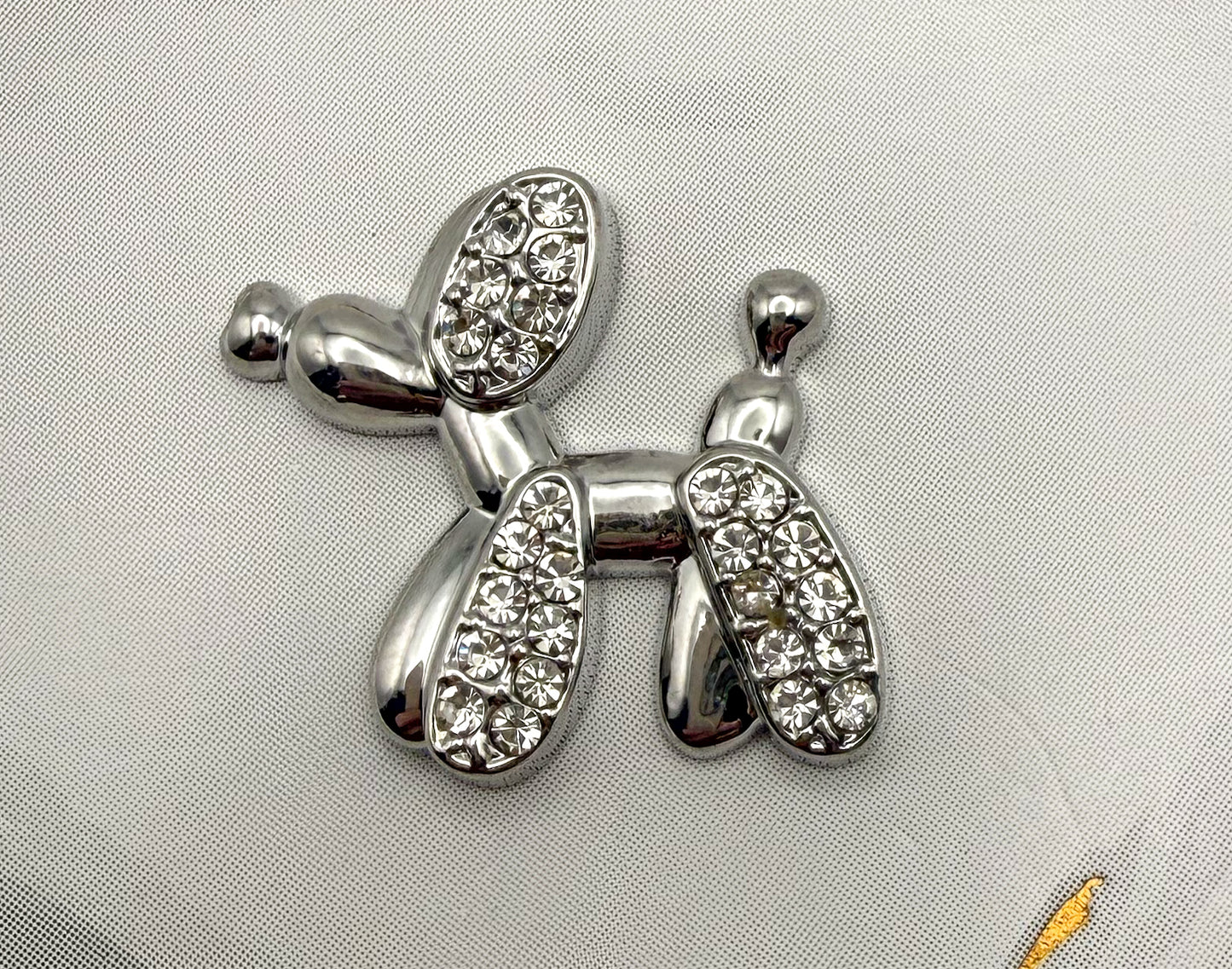 Gold & Silver Balloon Dog Metal DIY Charms