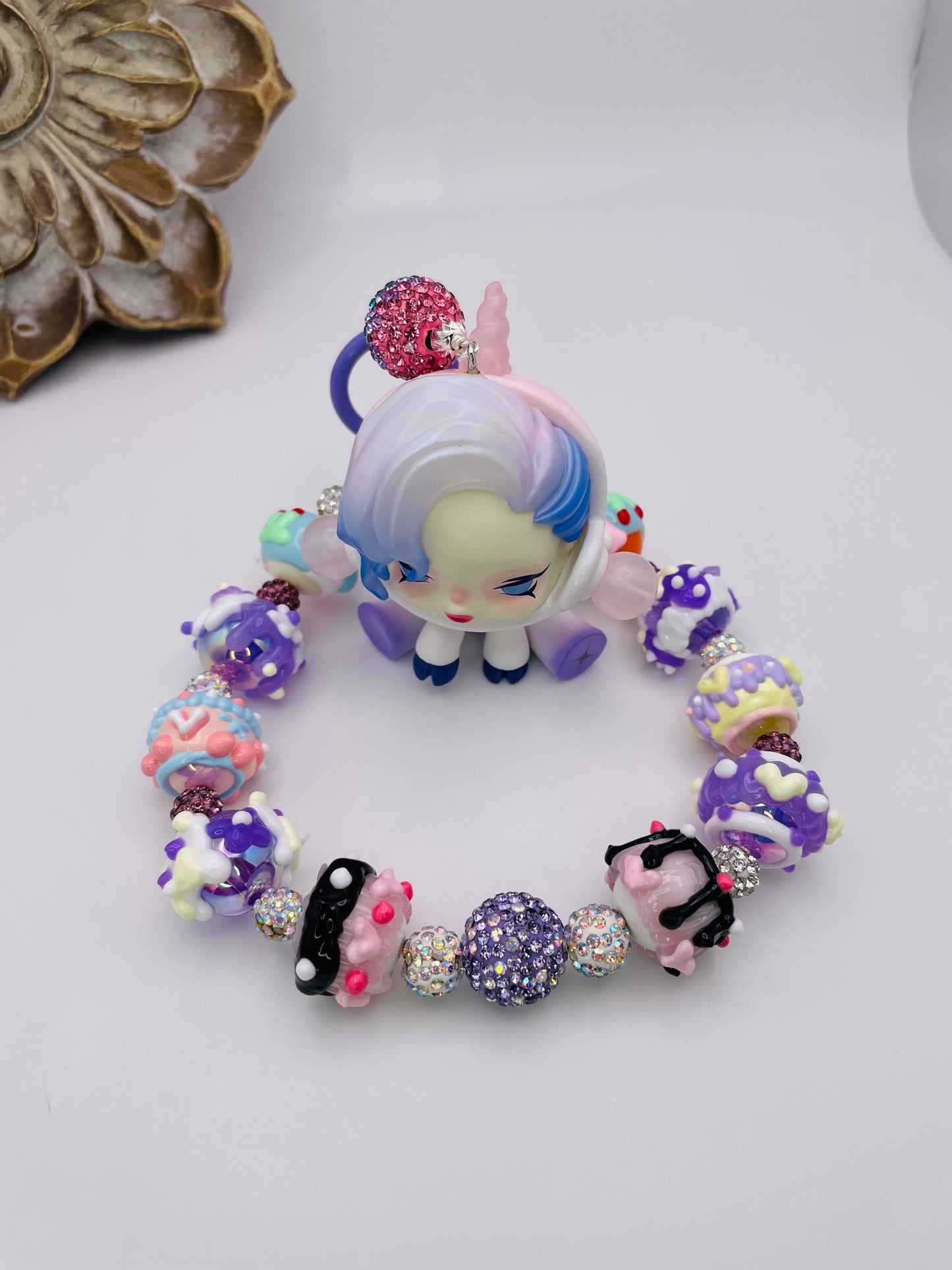 Pop Mart’s Skull Panda Unicorn Keychain Bag Charm