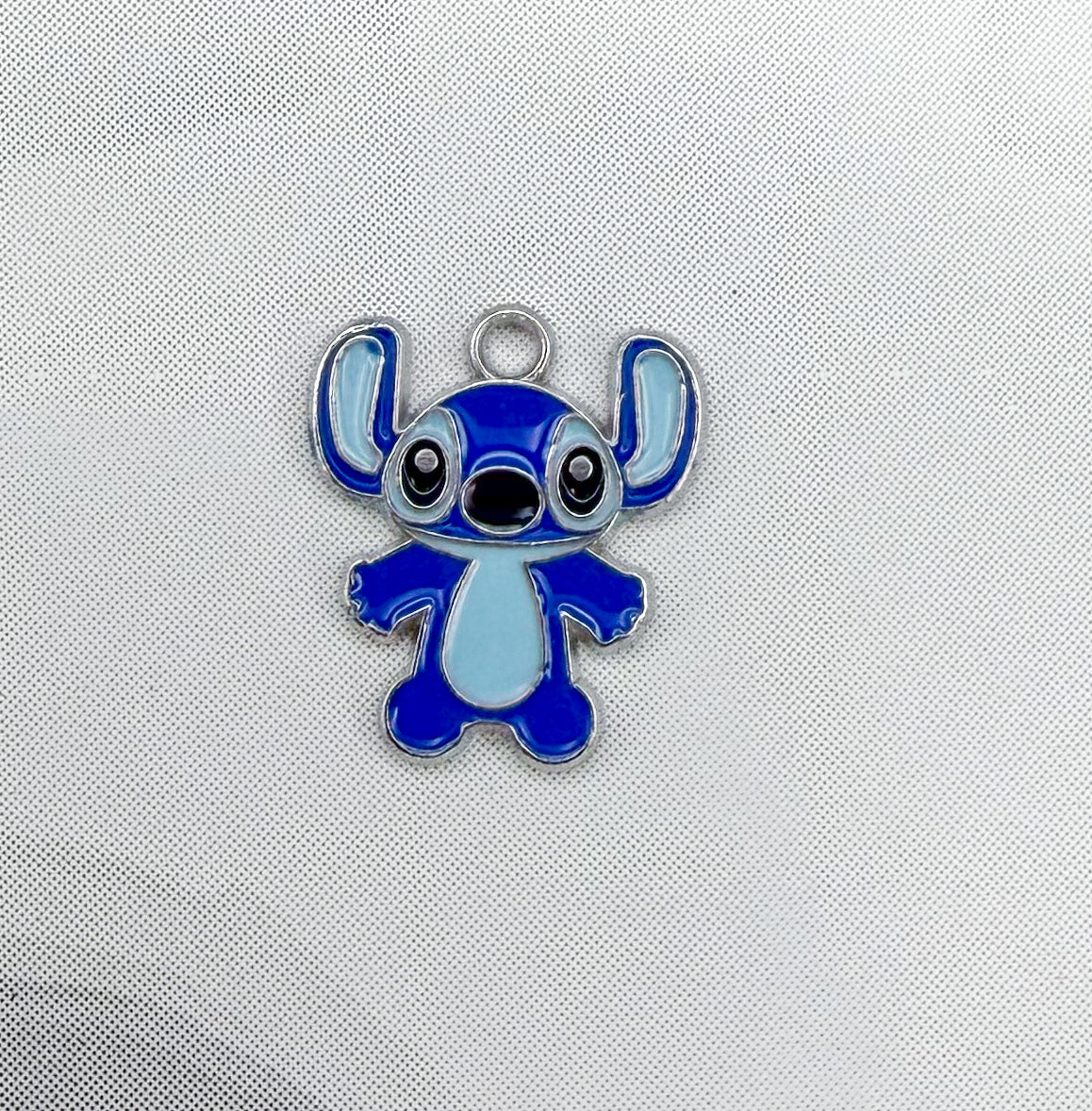 Silver Blue Stitch & Pink Angel DIY Metal Charms