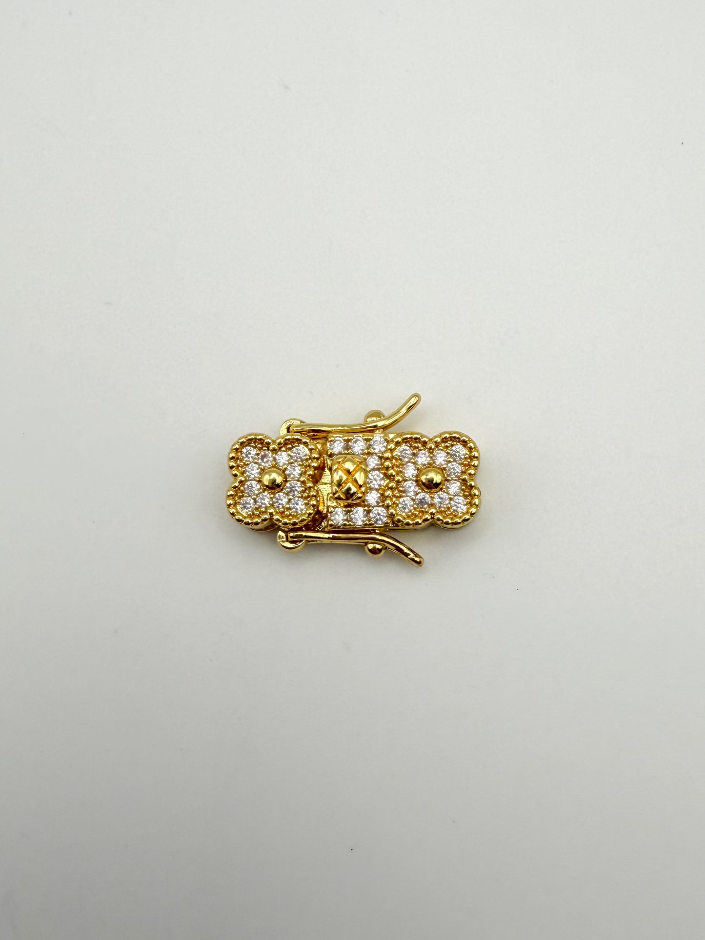 Gold & Silver Clover Closure Clasp for DIY Bracelet Jewelry Making