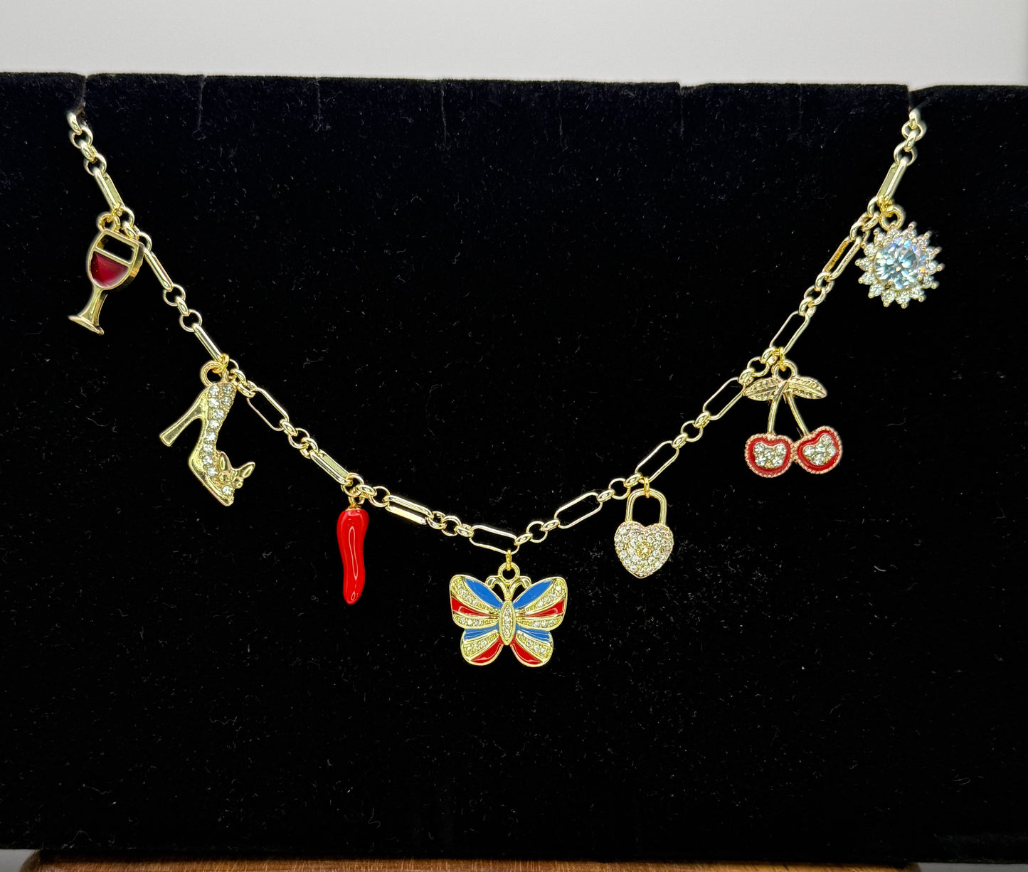 Sassy You Gold Charm Necklace