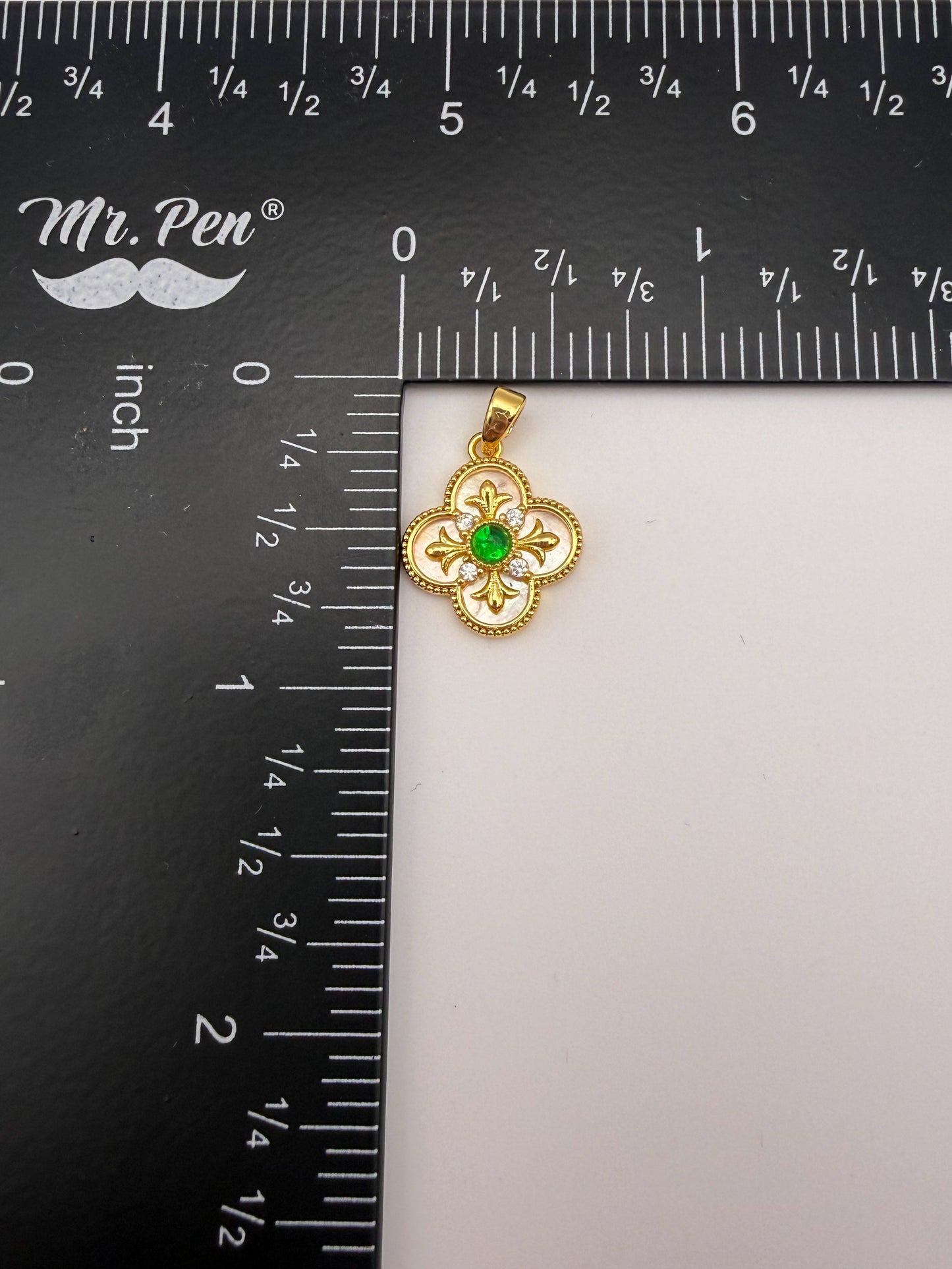 Gold Mother of Pearl Shell Clover Charms