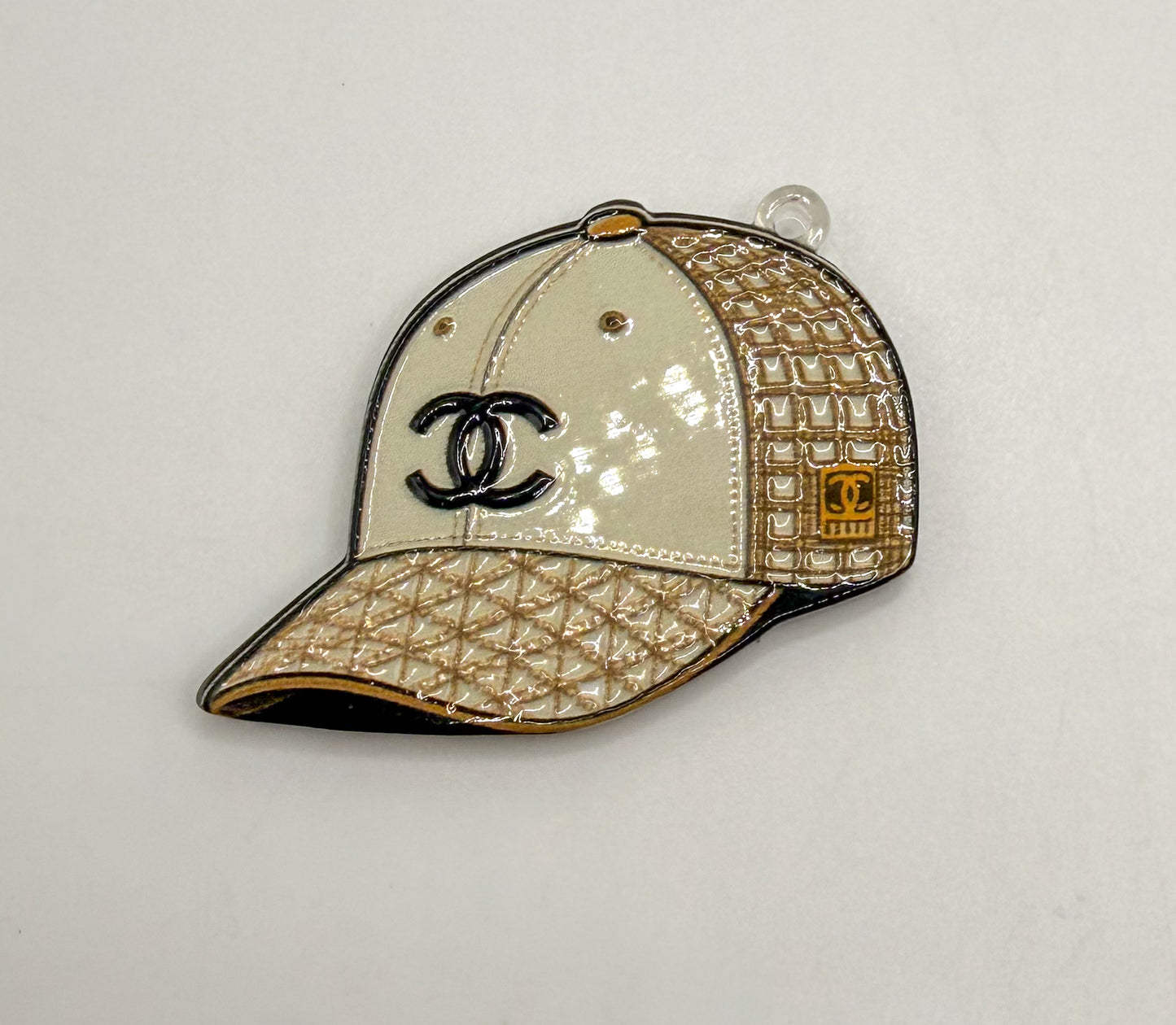 CC & LV Designer Acrylic Hat DIY Keychain Charm Accessories